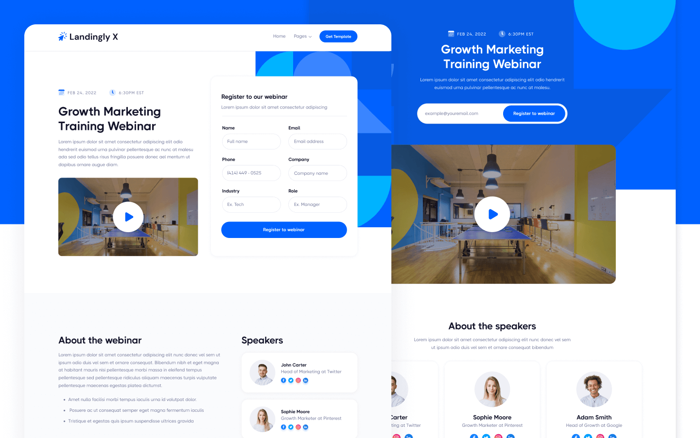 Landingly X Webflow Template