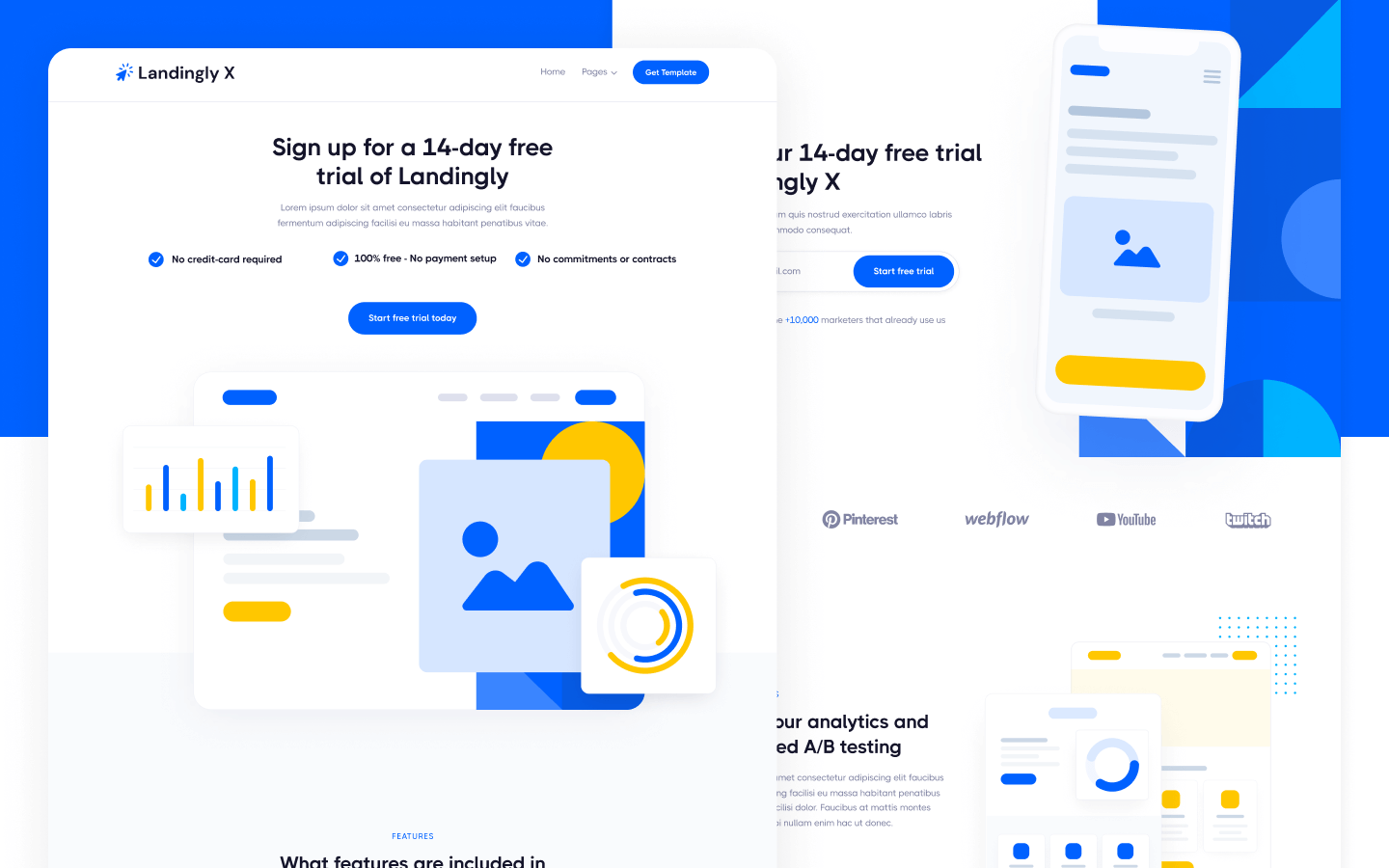 Landingly X Webflow Template