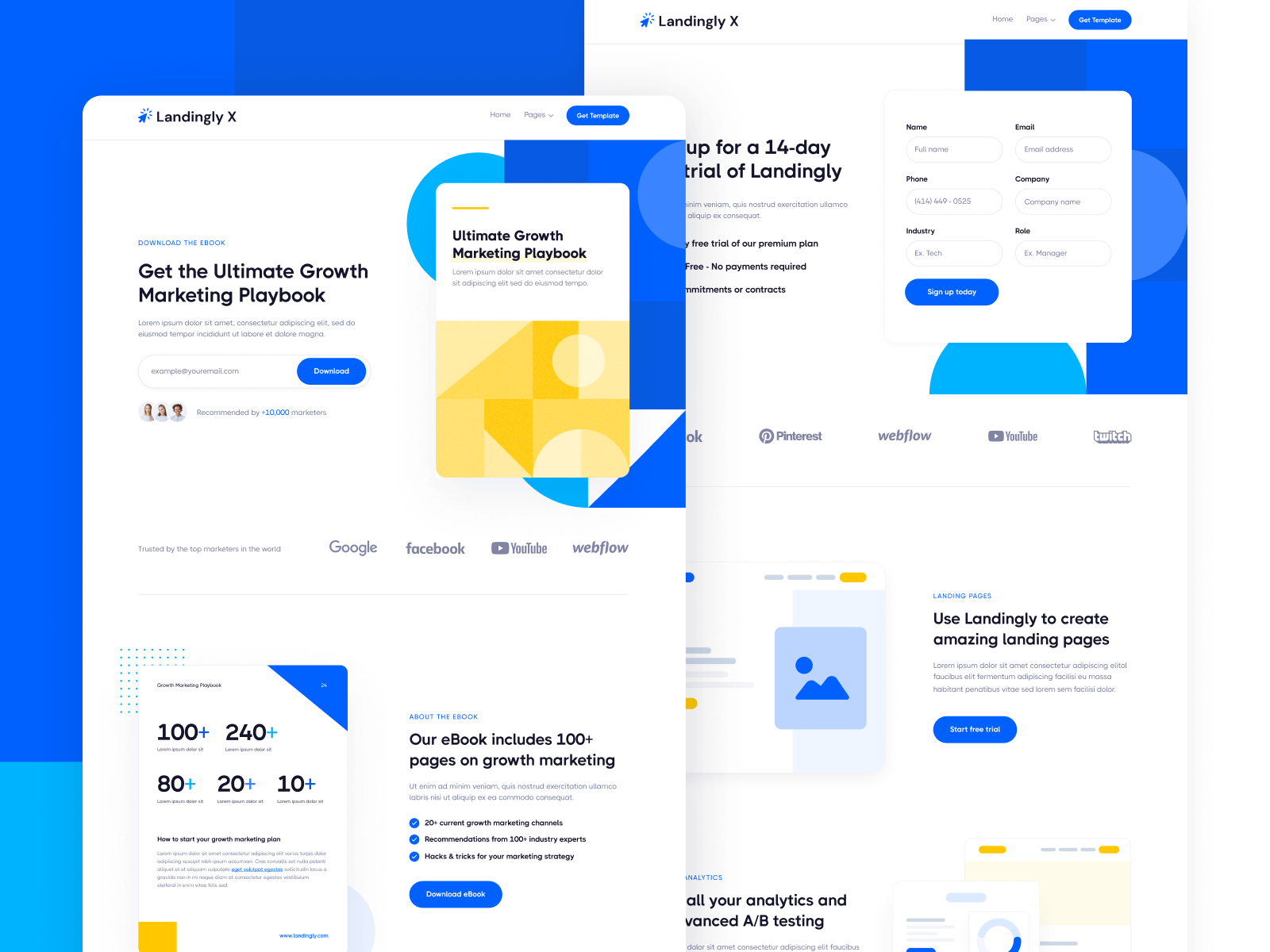 Landing Page Webflow Templates