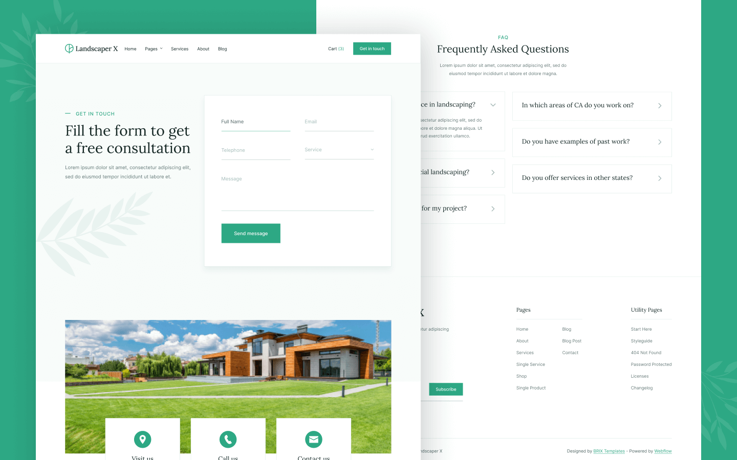 Landscaper X Webflow Template