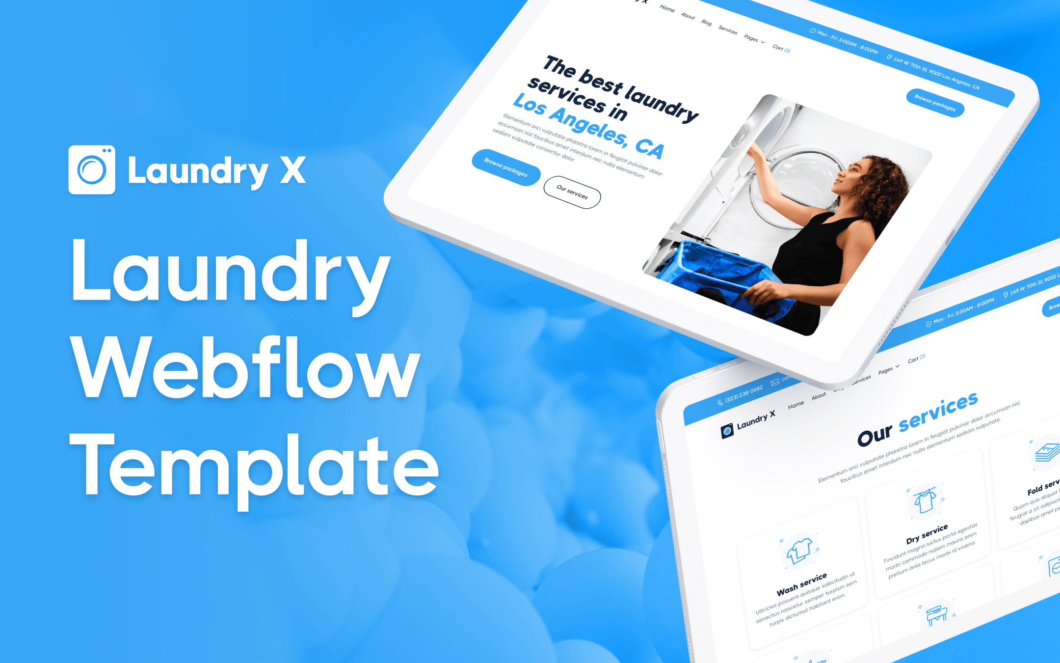 Laundry Webflow Template