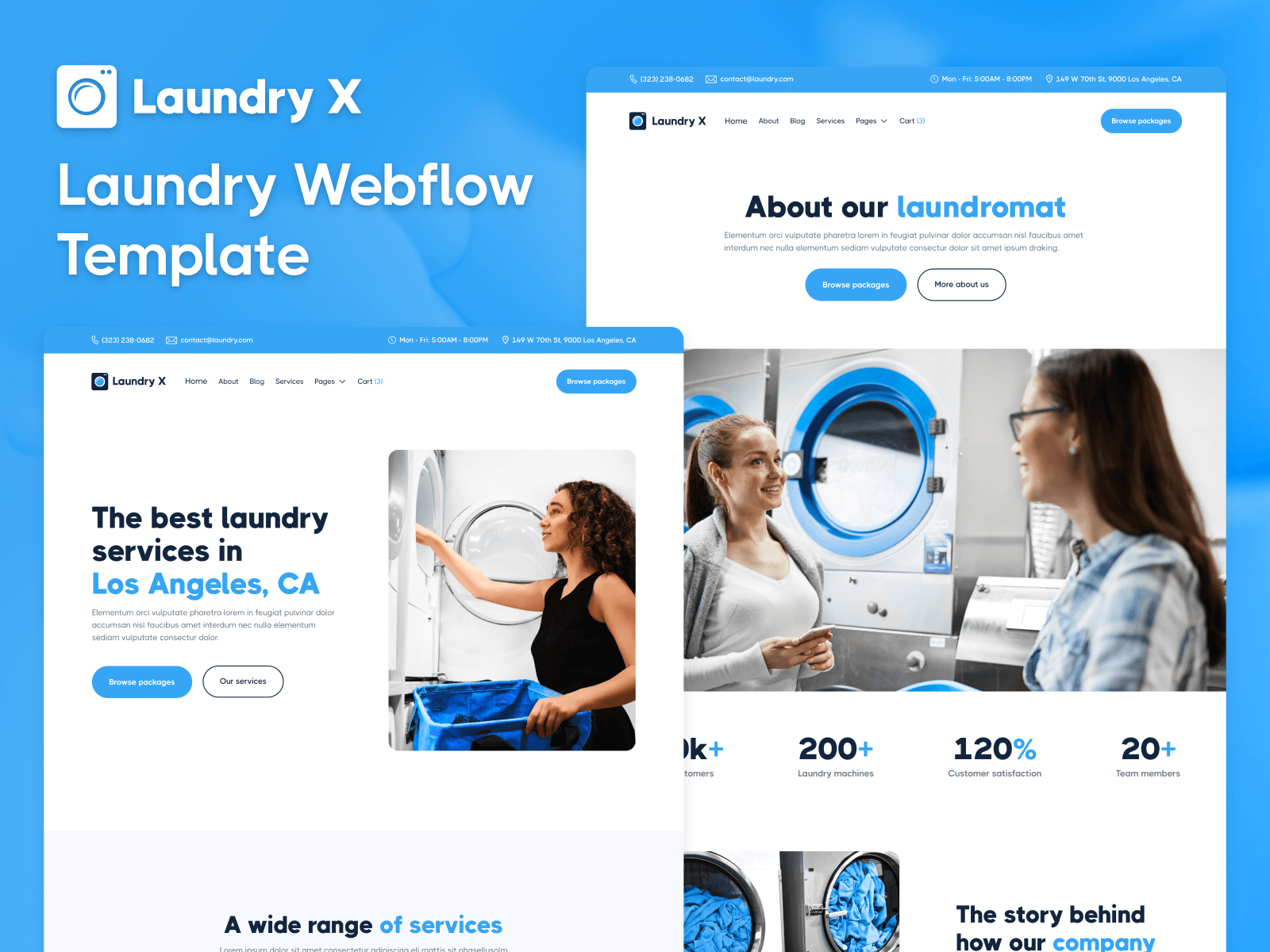 Laundry Webflow Template