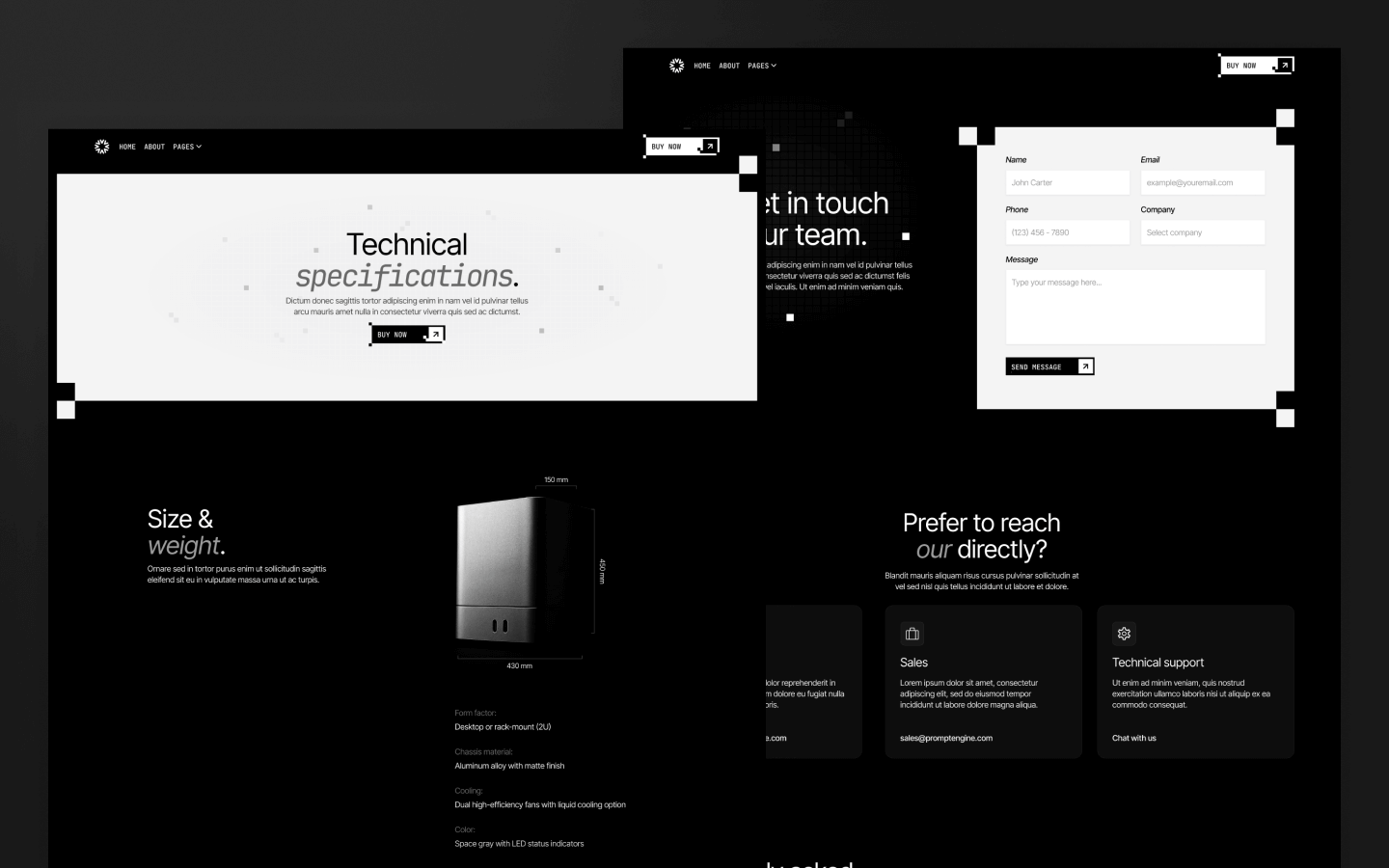PromptEngine Webflow Template