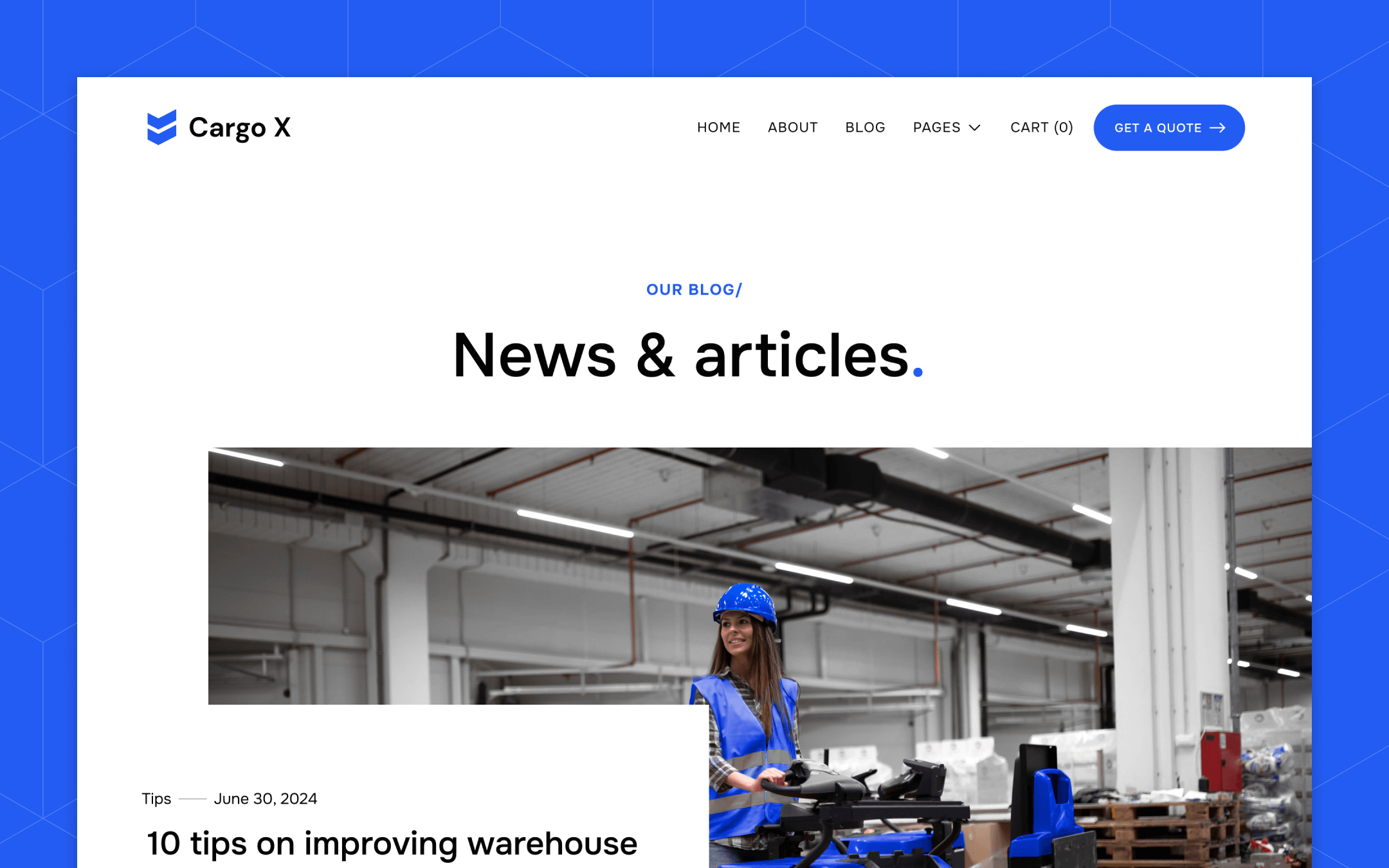 Cargo X Webflow Template