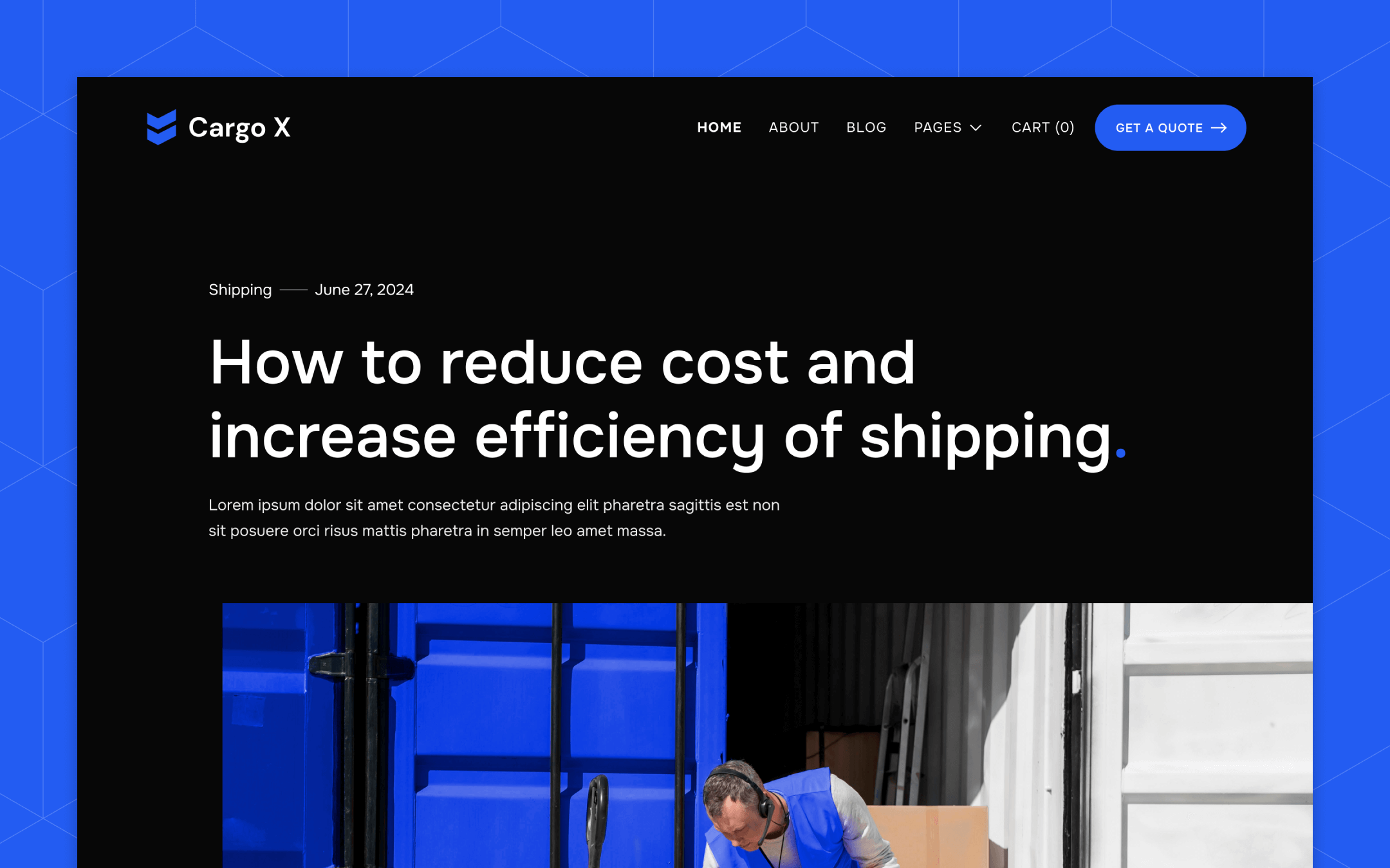 Cargo X Webflow Template