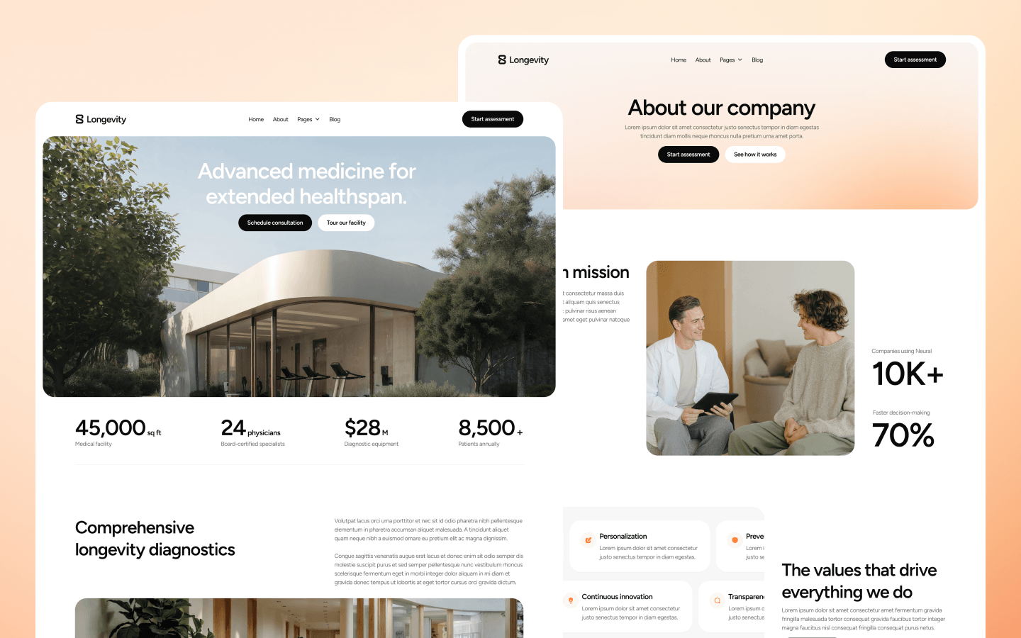 Longevity Webflow Templates