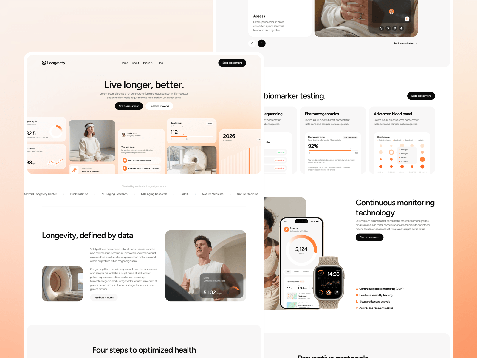 Longevity Clinic Webflow Template