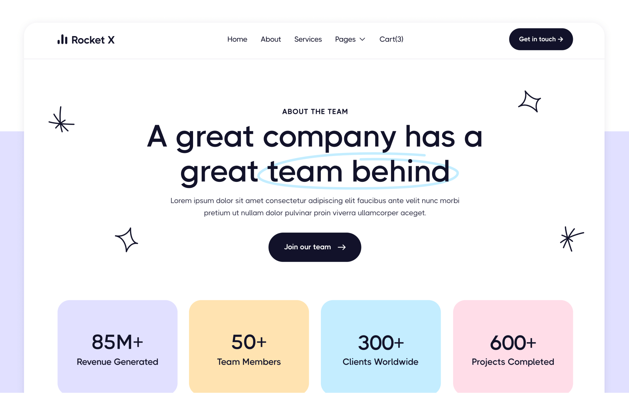 Rocket X Webflow Template