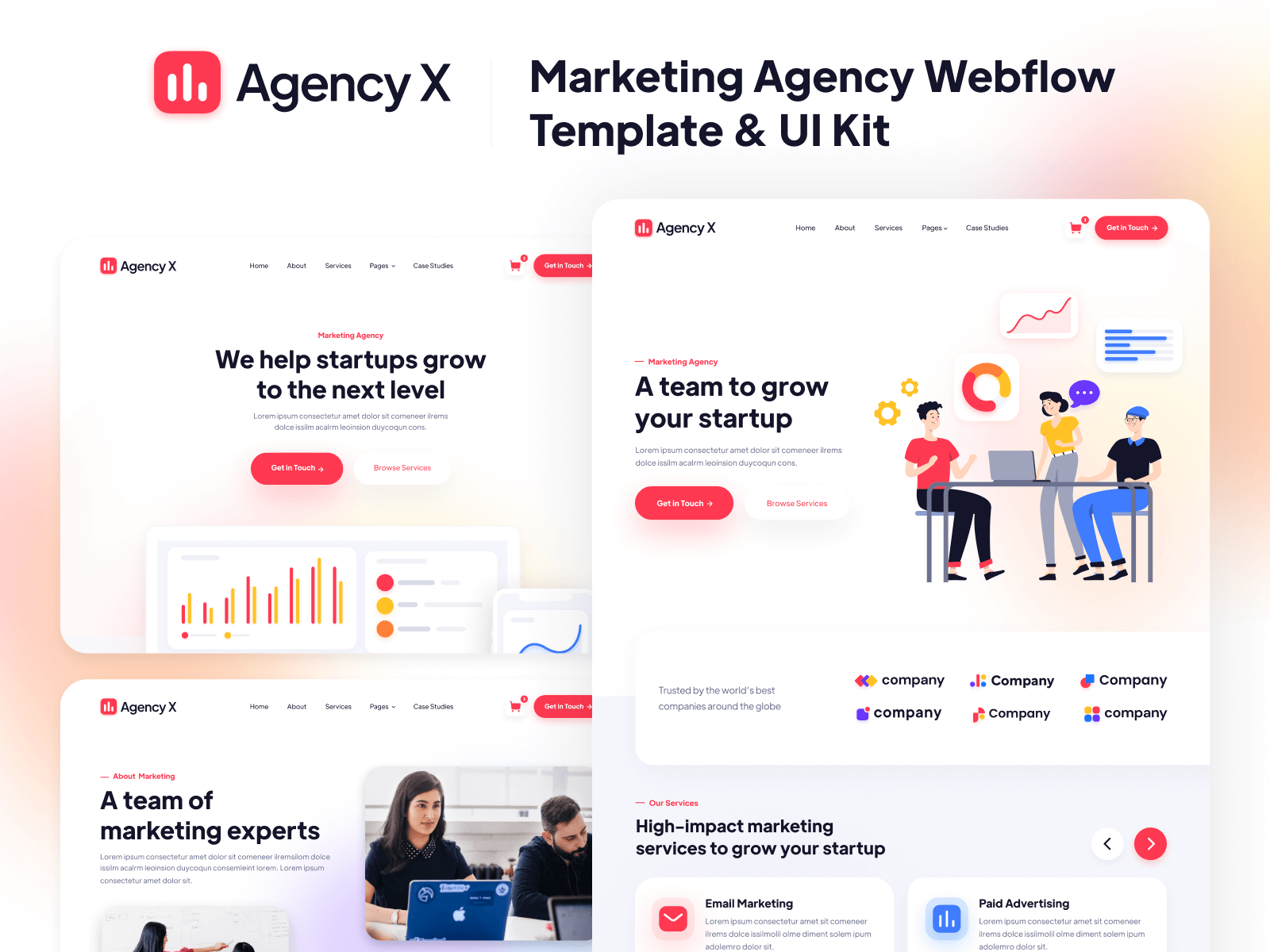 Webflow Template Marketing Agency