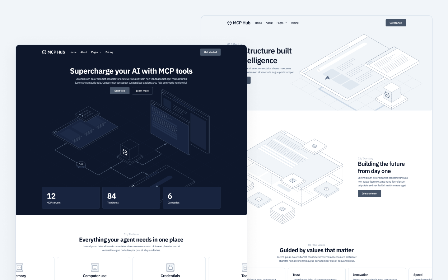 MCP Hub Webflow Template