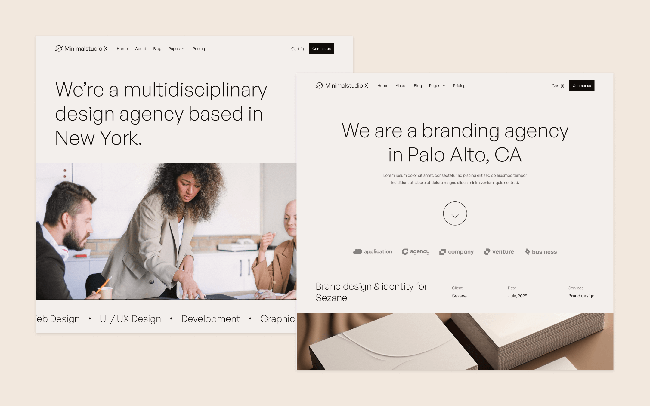 Minimalstudio X - Minimal Agency Webflow Template