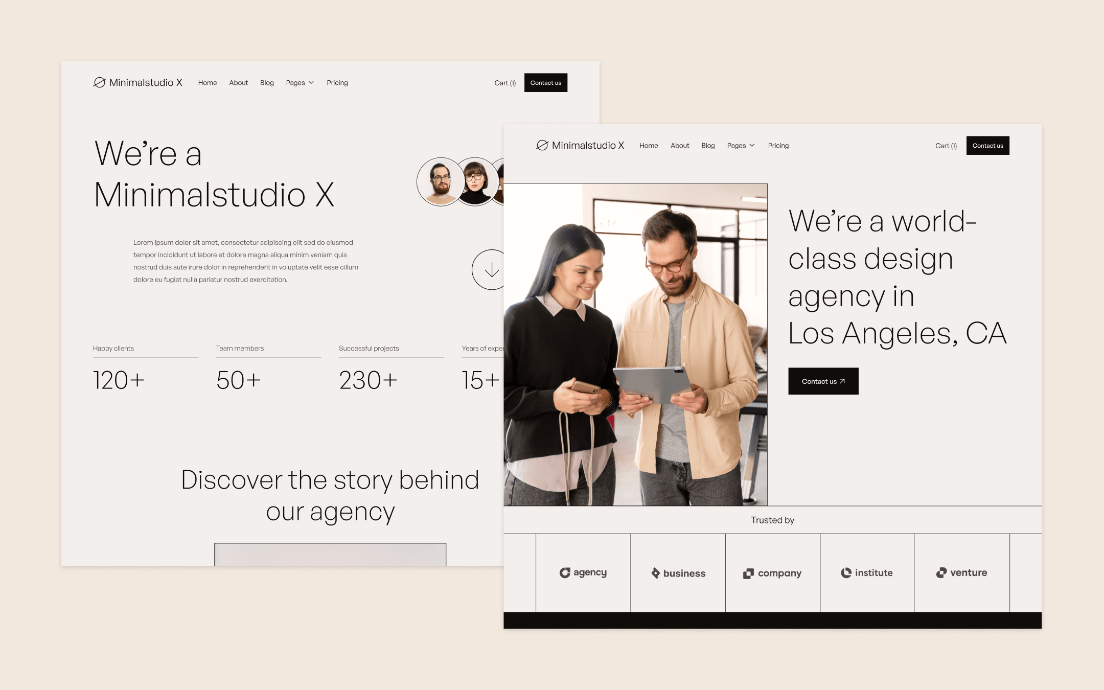 Minimalstudio X - Minimal Agency Webflow Template