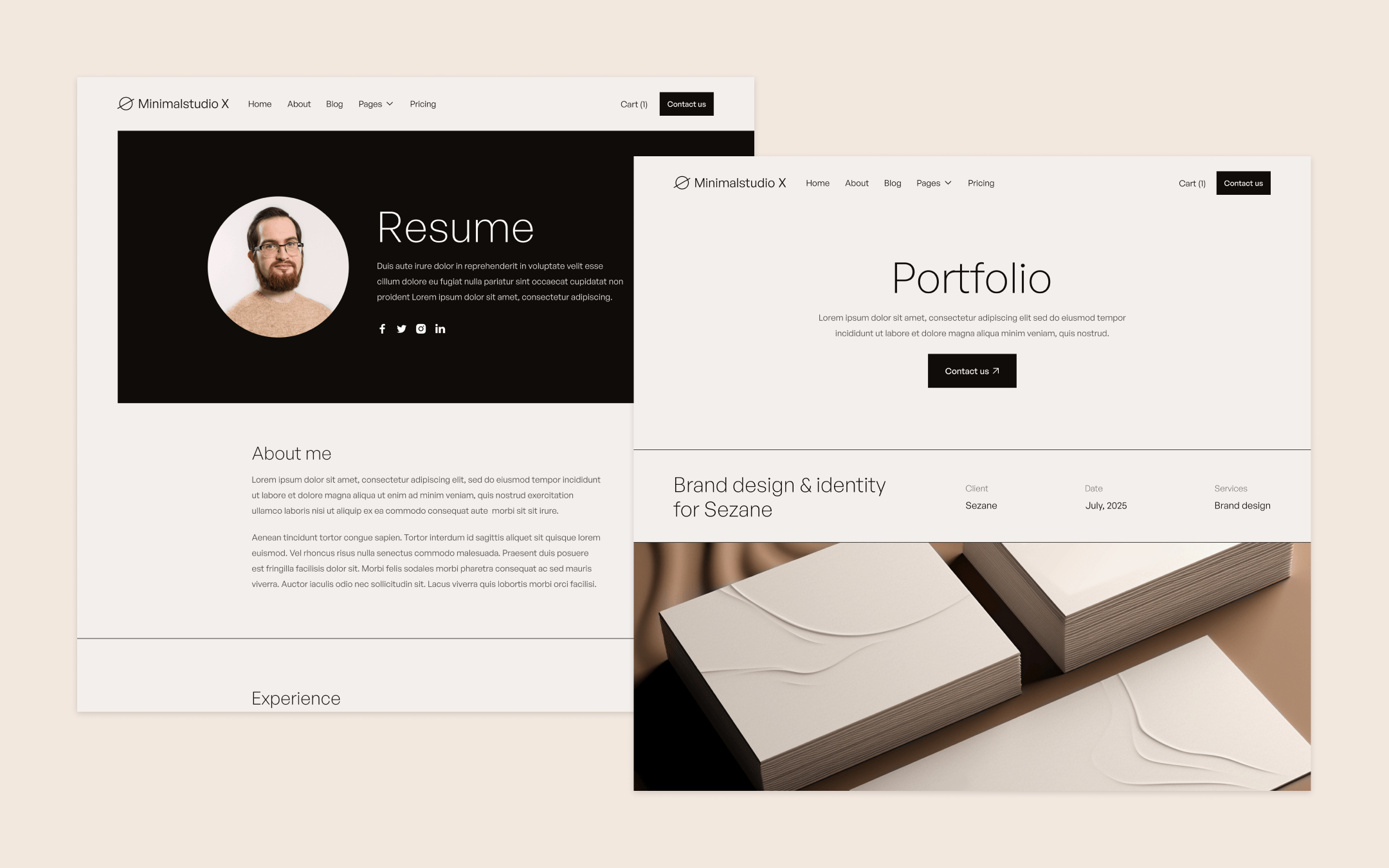 Minimalstudio X - Minimal Agency Webflow Template