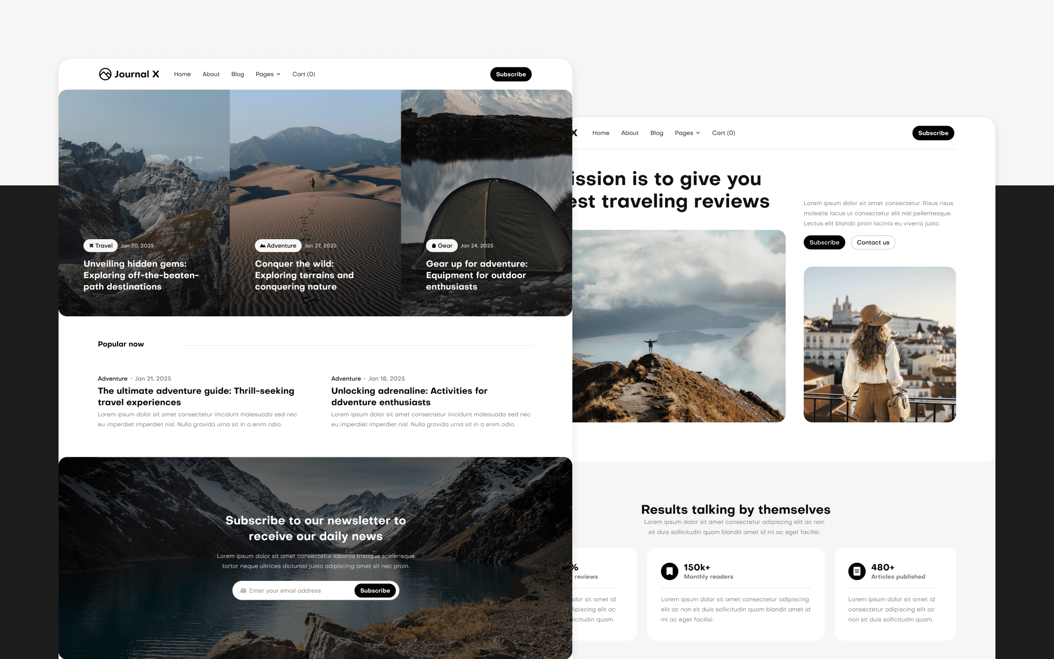 Journal X Webflow Template