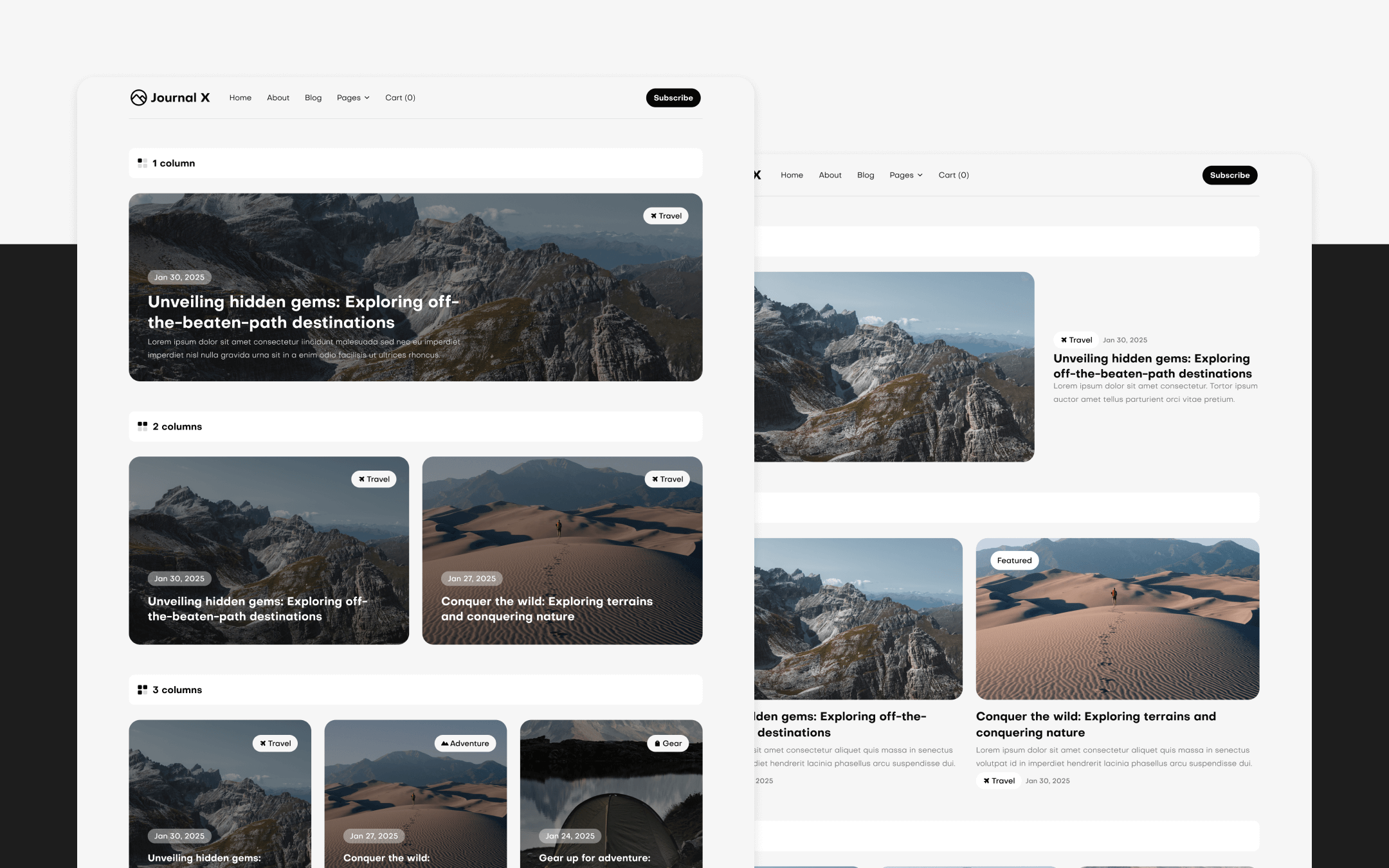 Journal X Webflow Template
