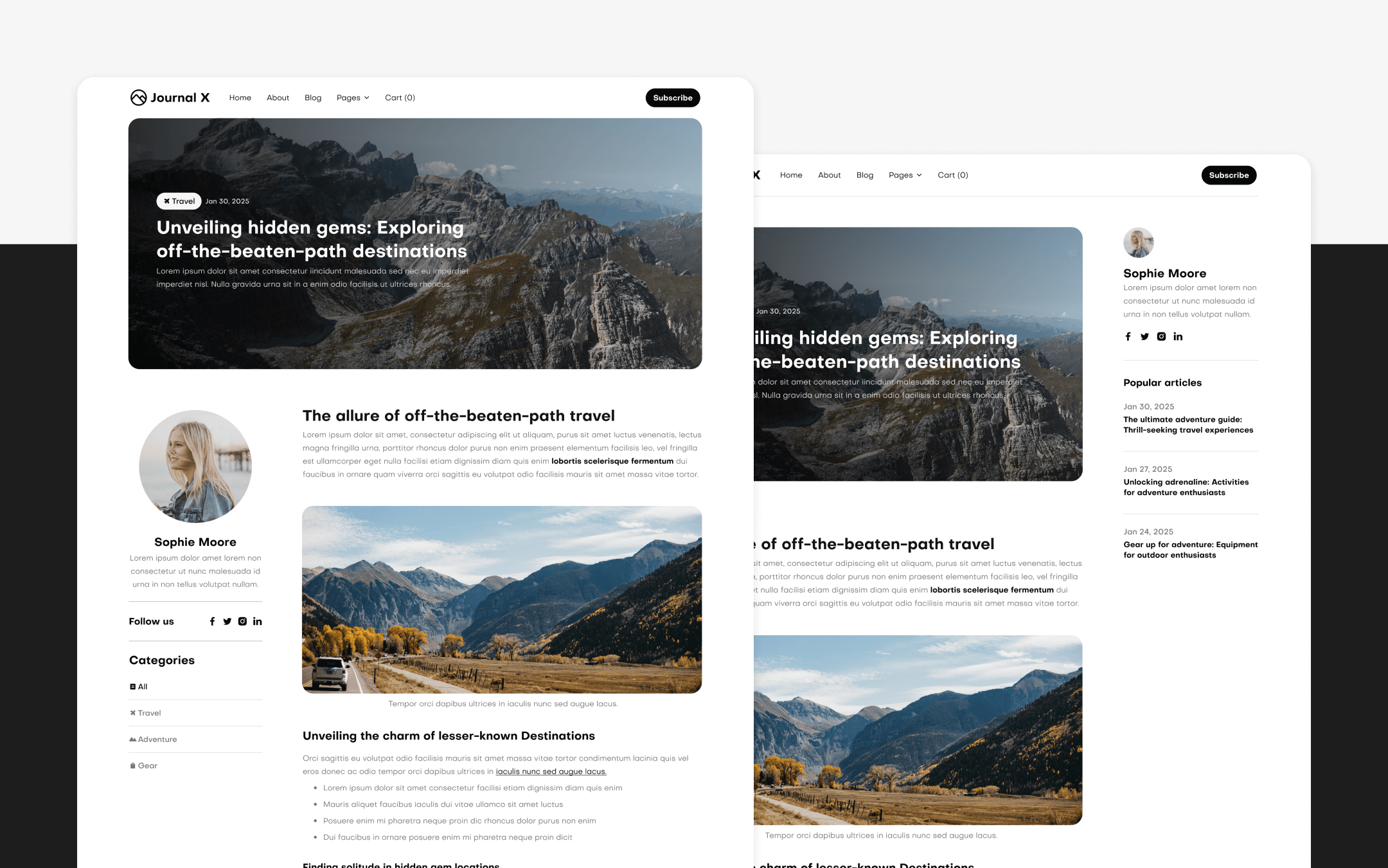 Journal X Webflow Template