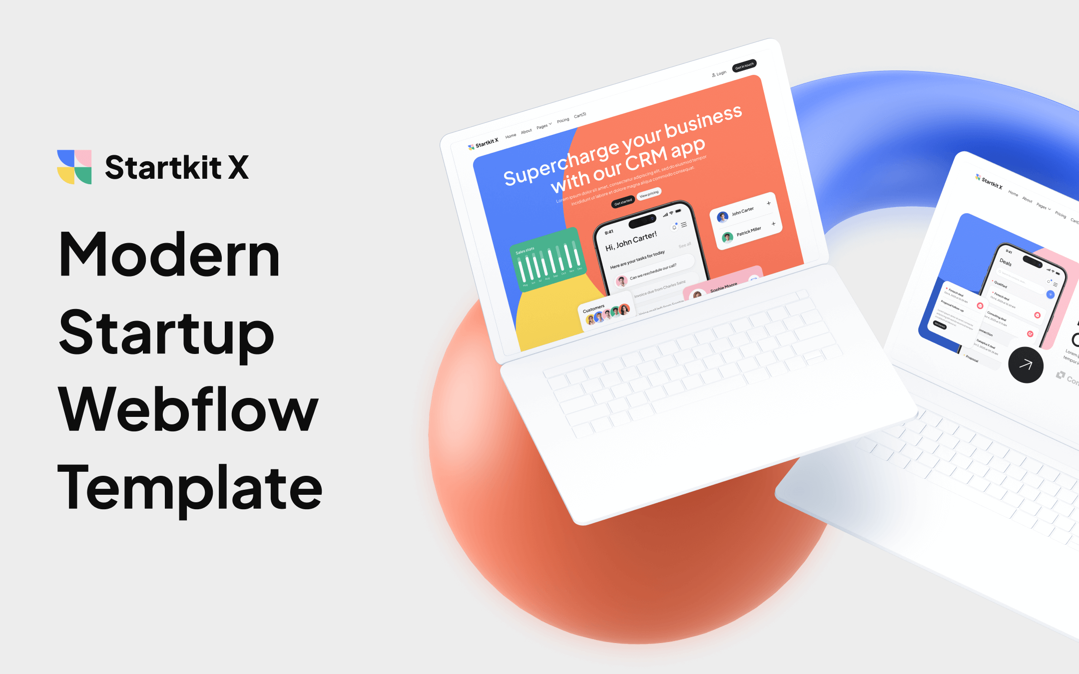 Minimal Colorful Webflow Template