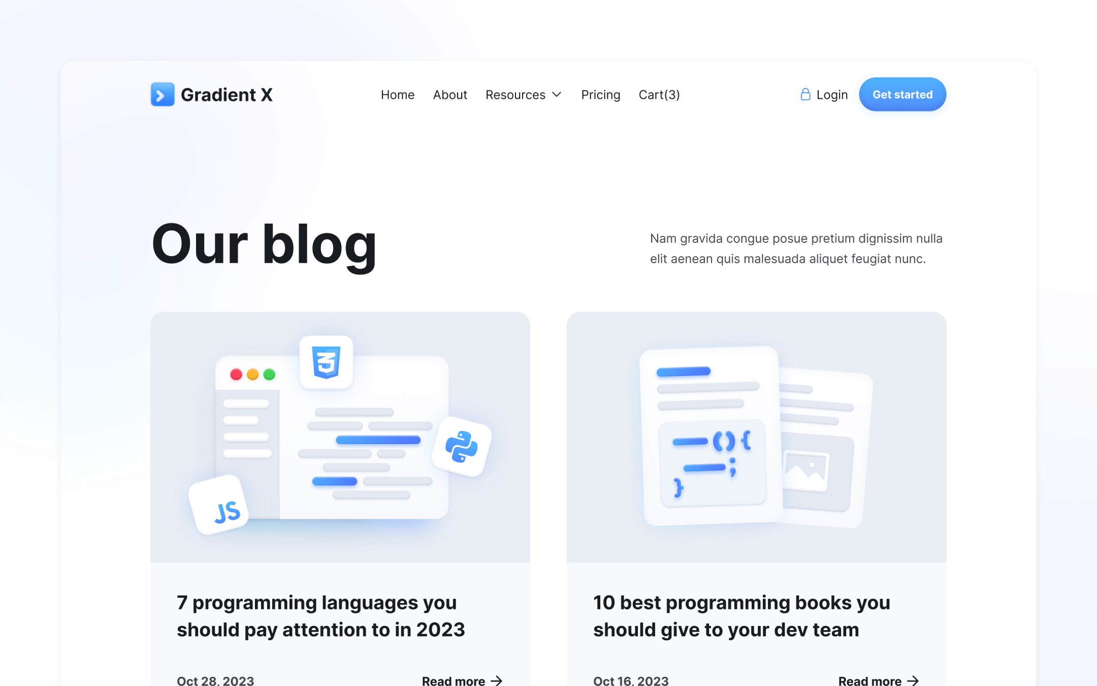 Gradient X Webflow Template