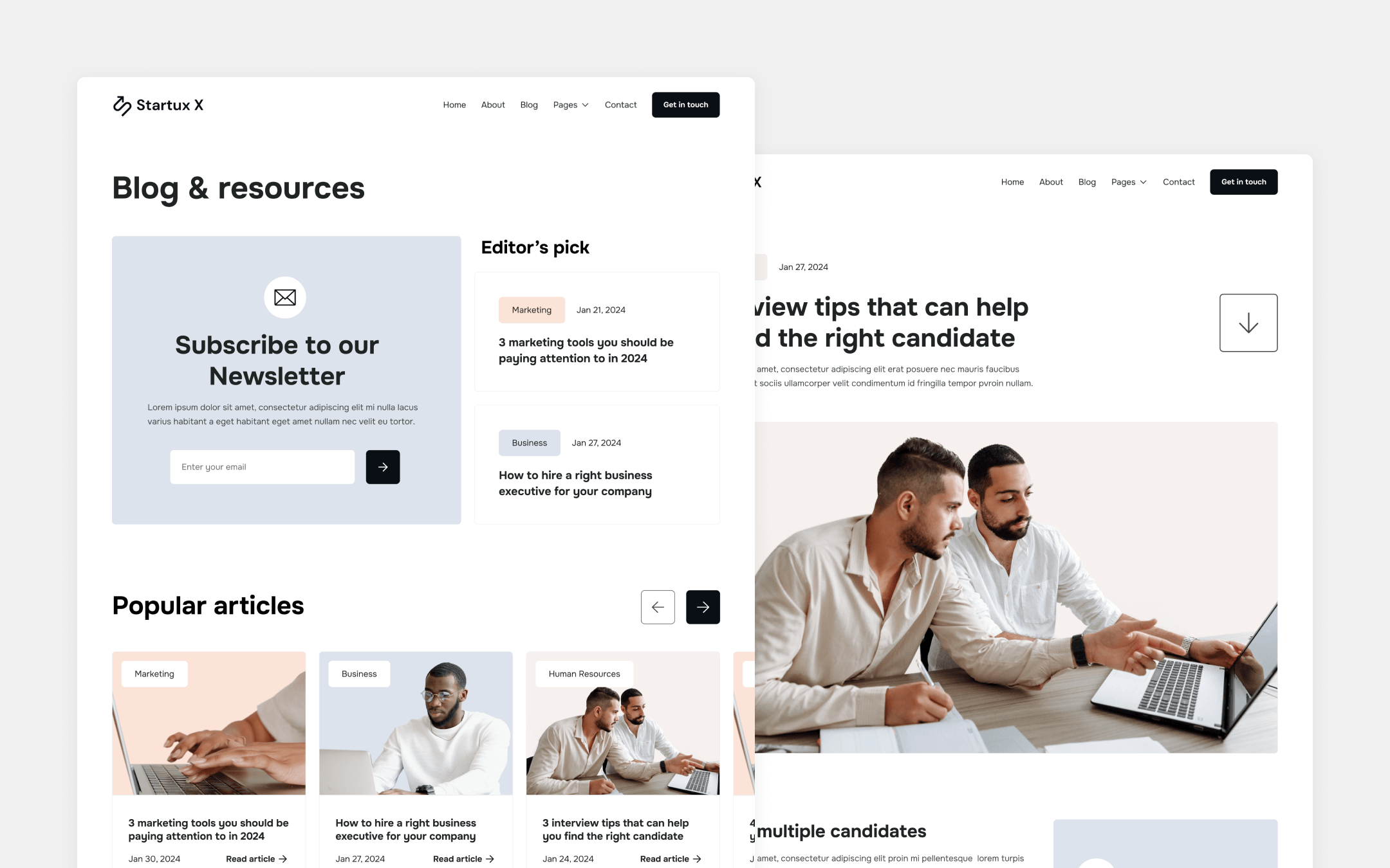 Startux X Webflow Template