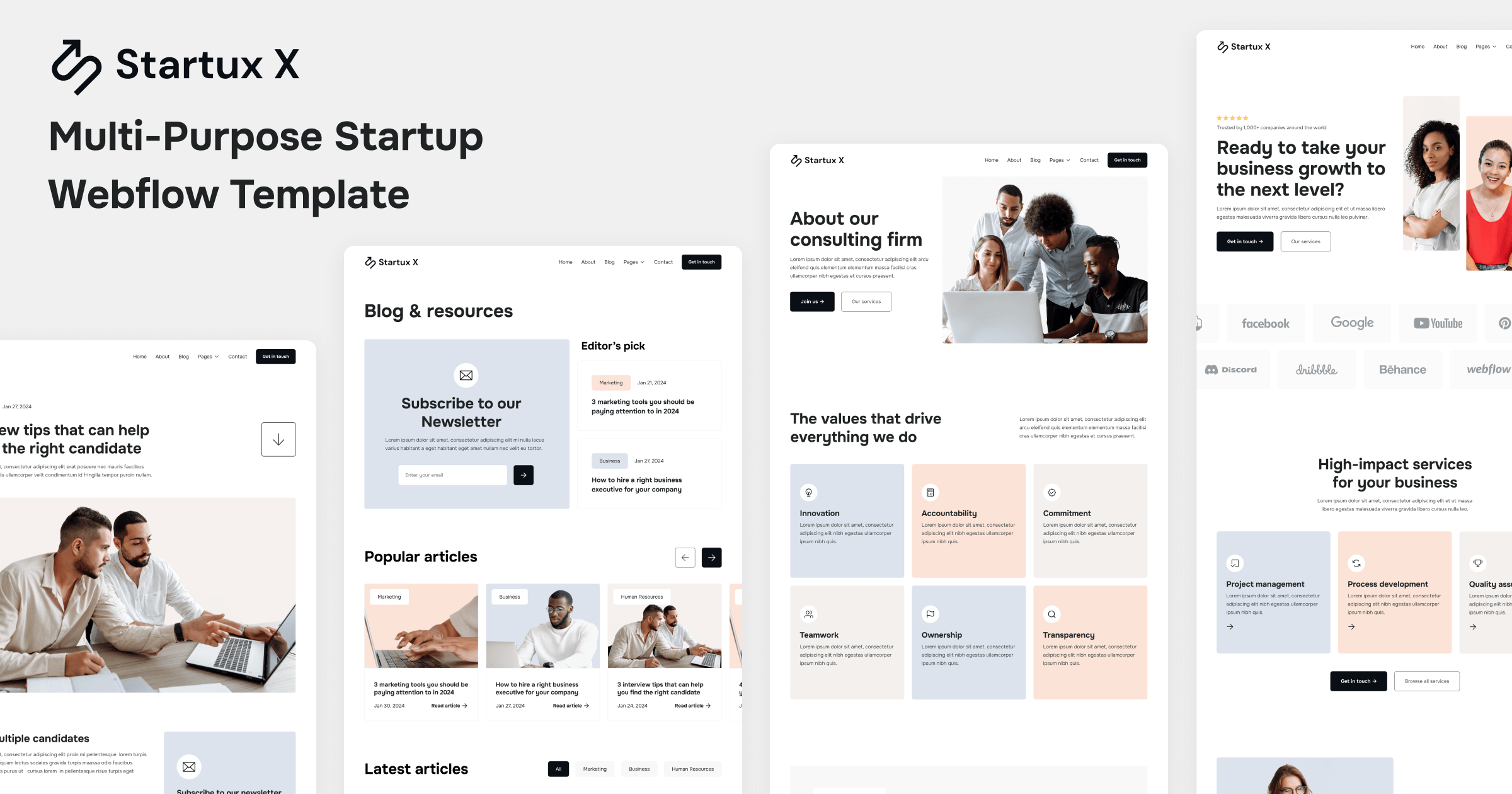 Multi Purpose Startup Webflow Template