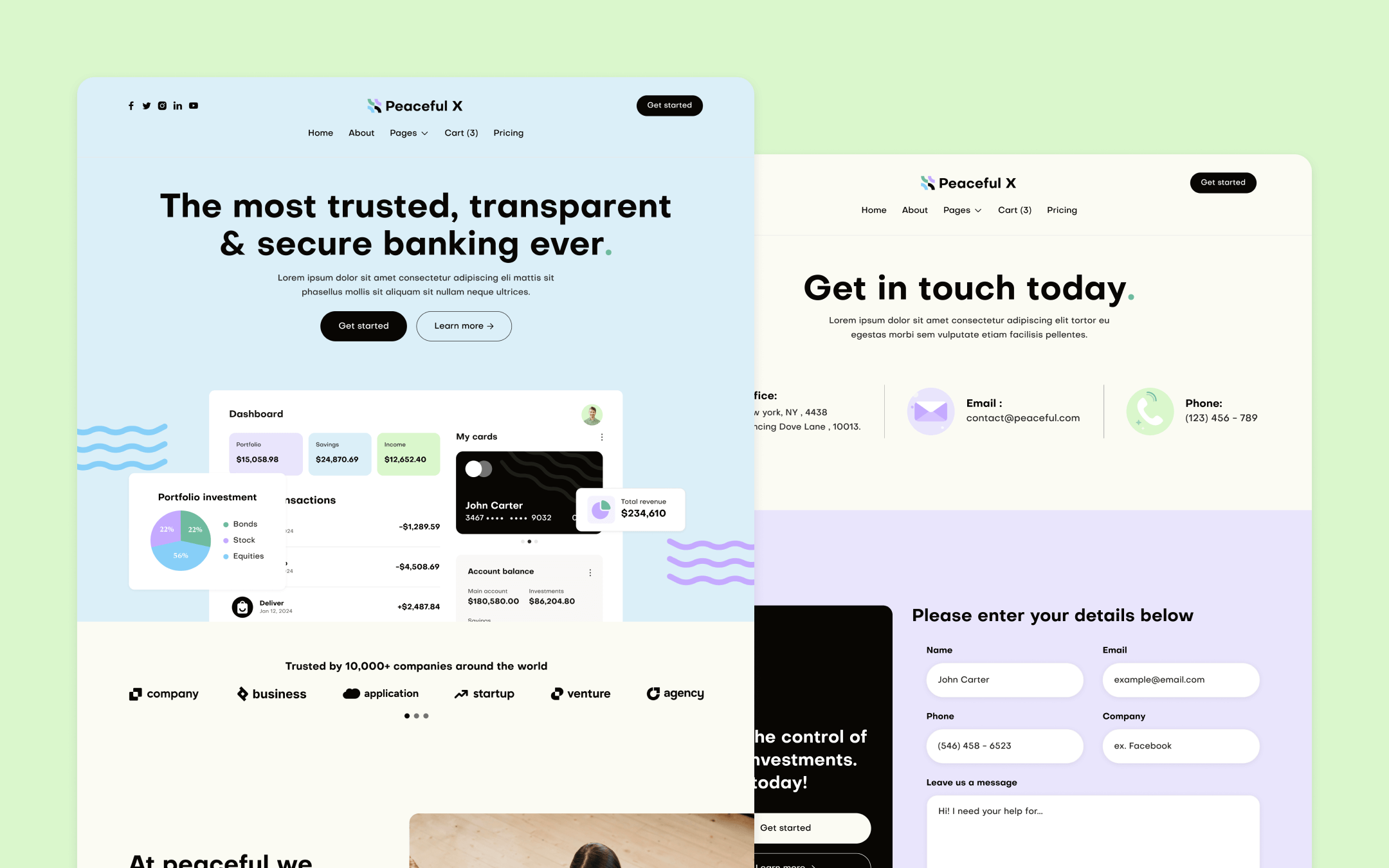 Peaceful X Webflow Template