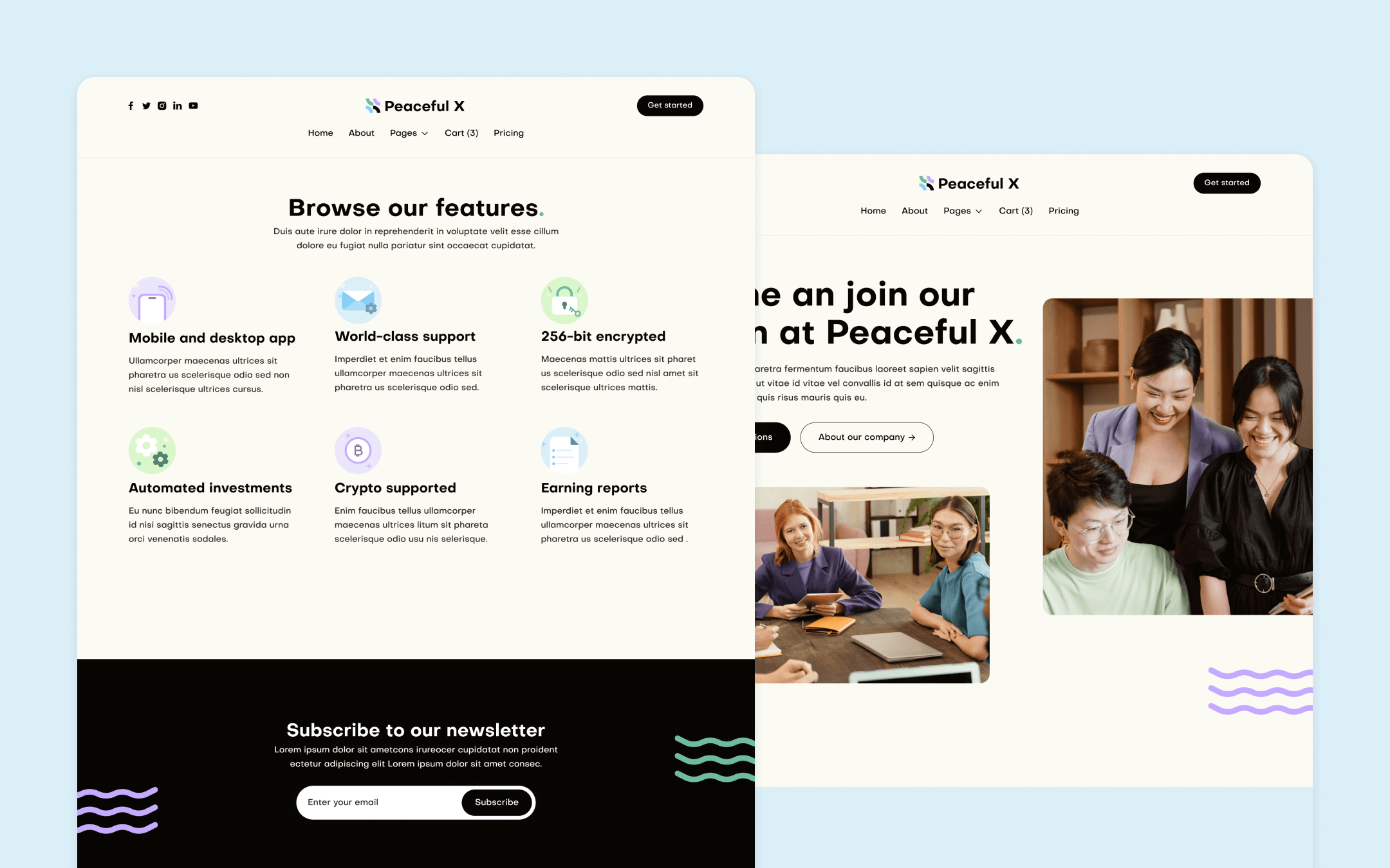 Peaceful X Webflow Template