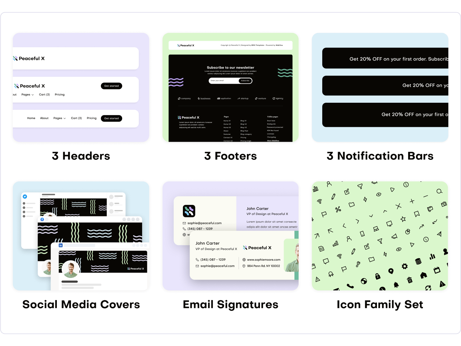 Peaceful X - Minimal Startup Webflow Template Benefits