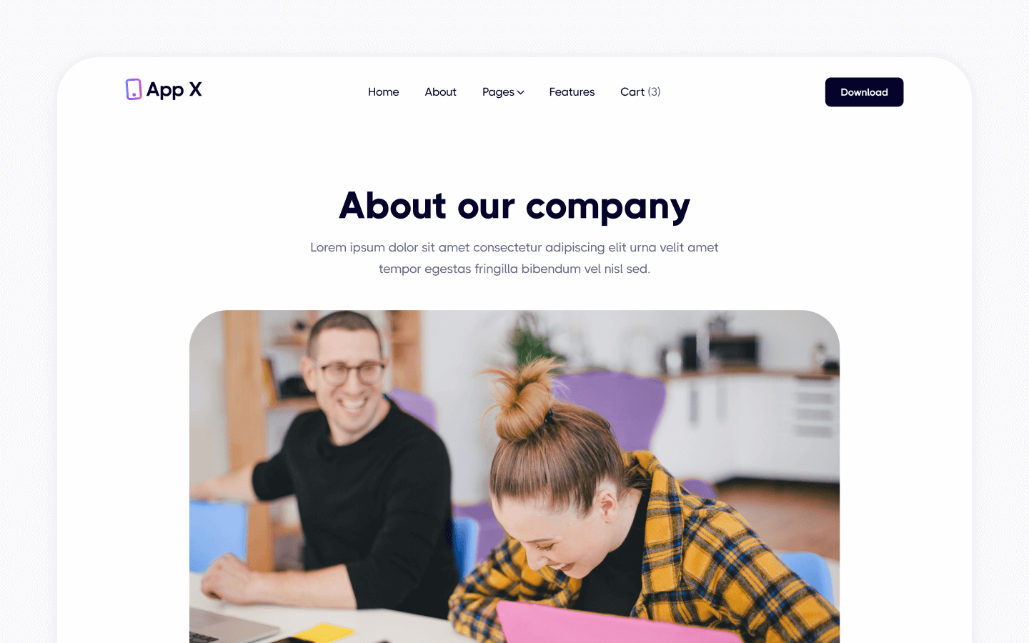 App X Webflow Template