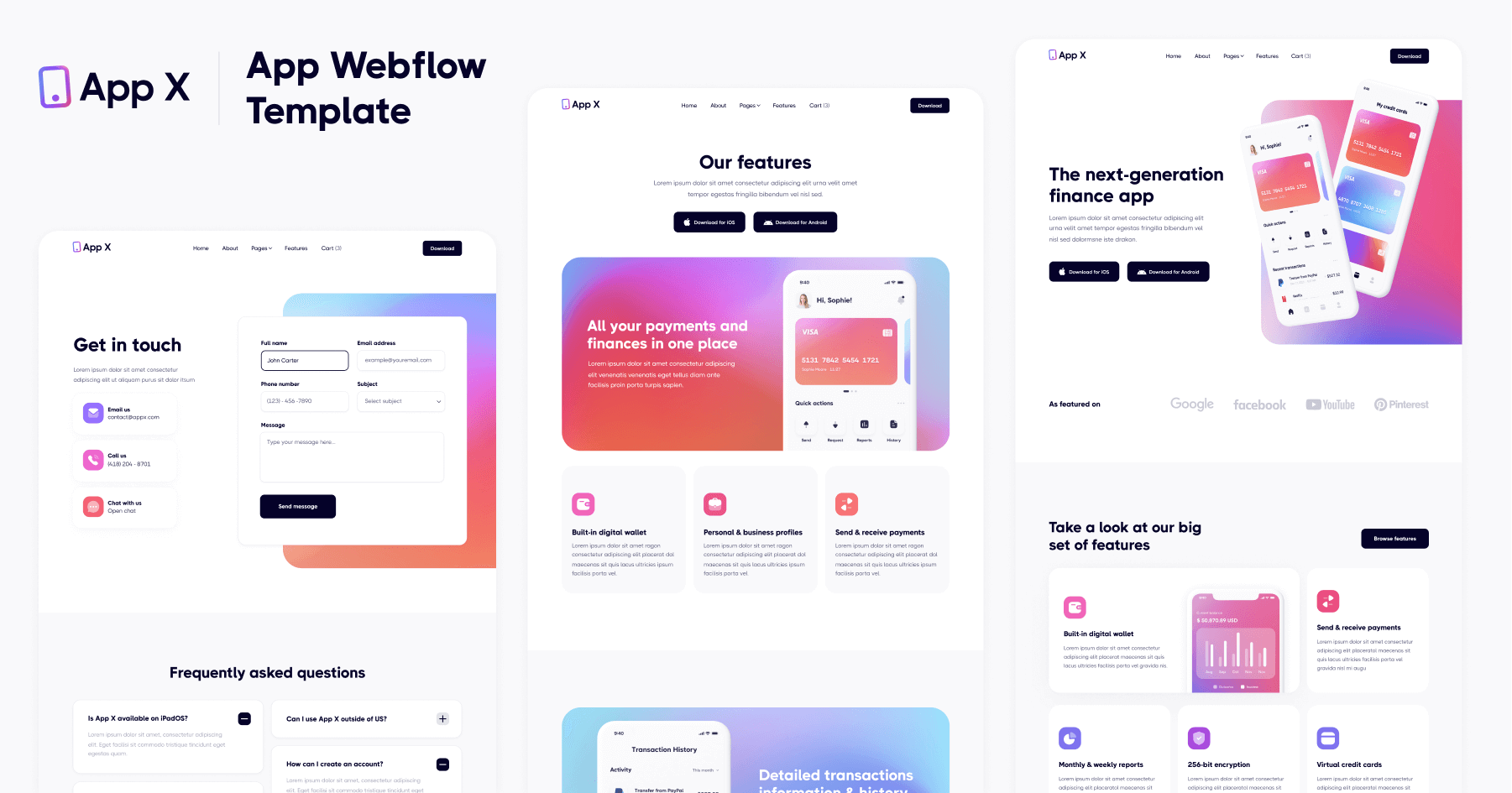 Mobile Apps Webflow Template