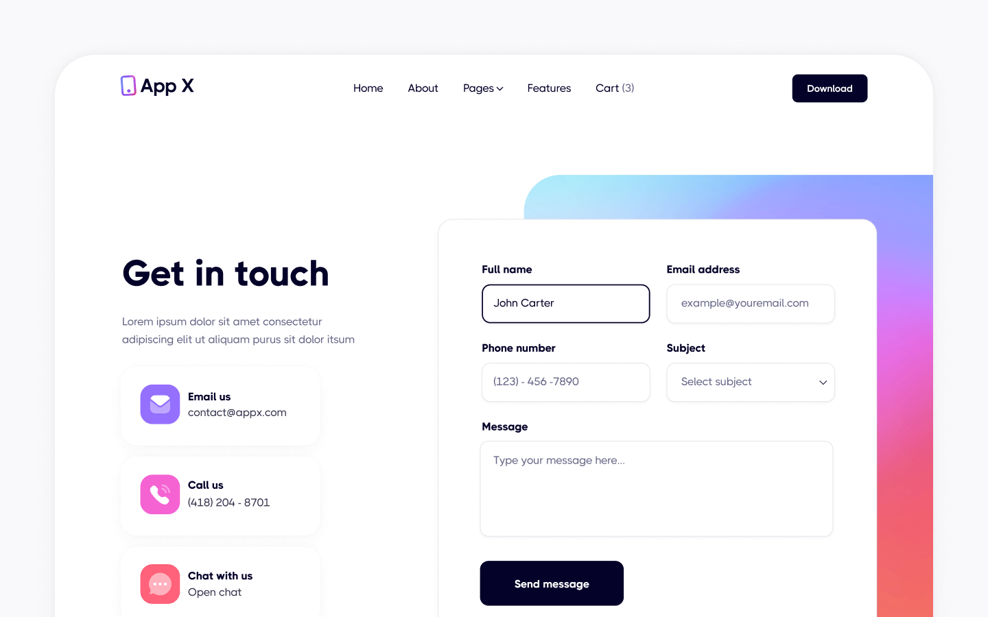 App X Webflow Template