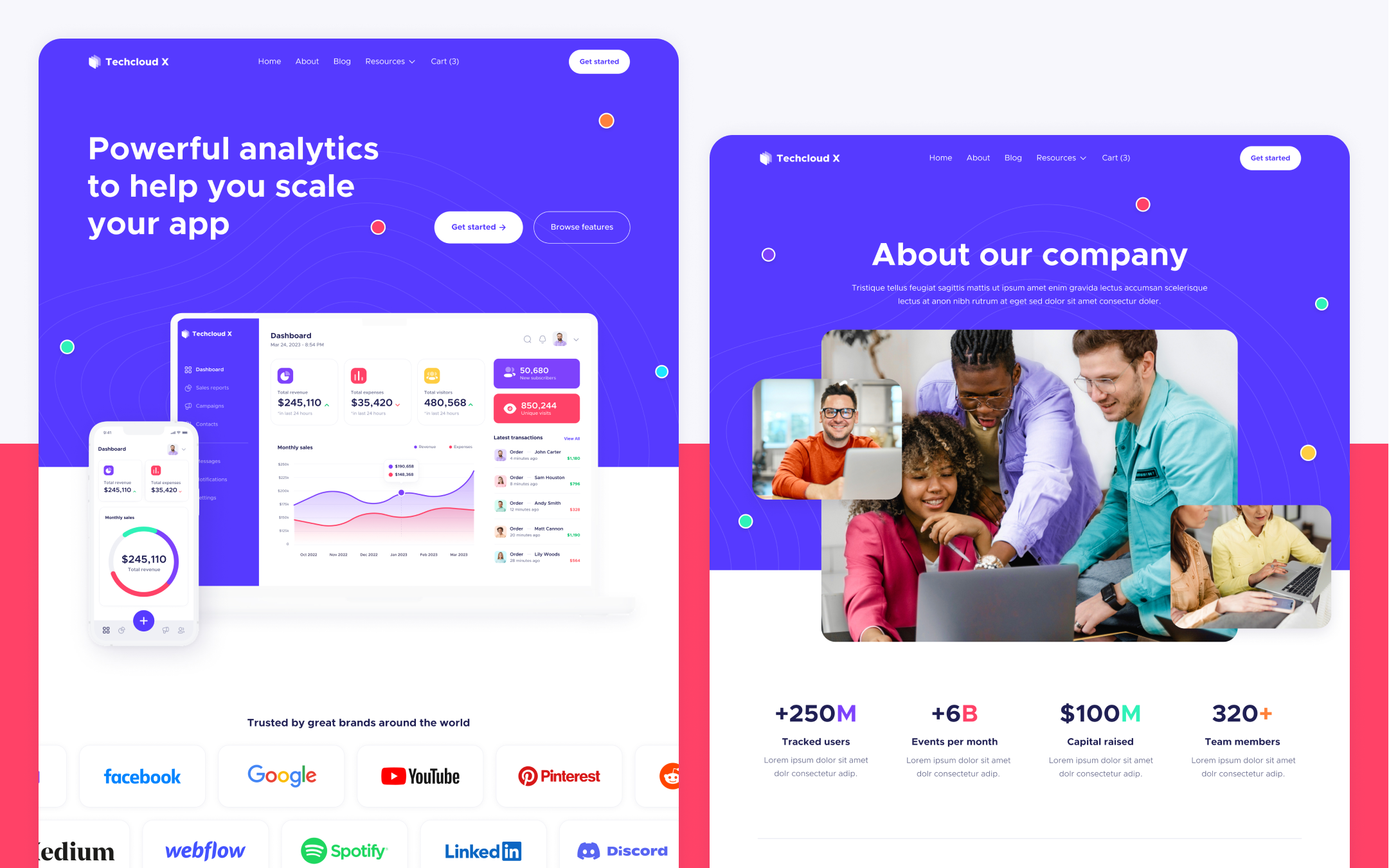 Modern & Colorful SaaS Webflow Template