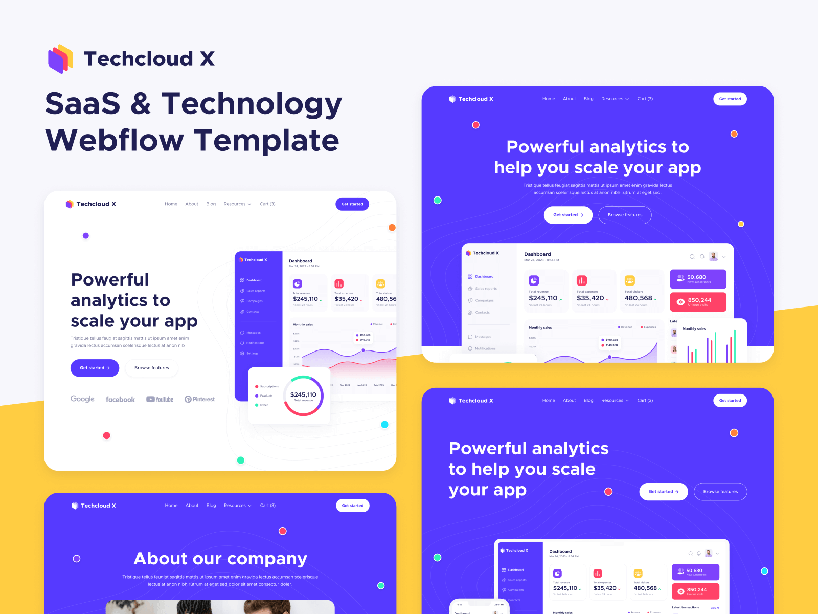 B2B SaaS Webflow Template