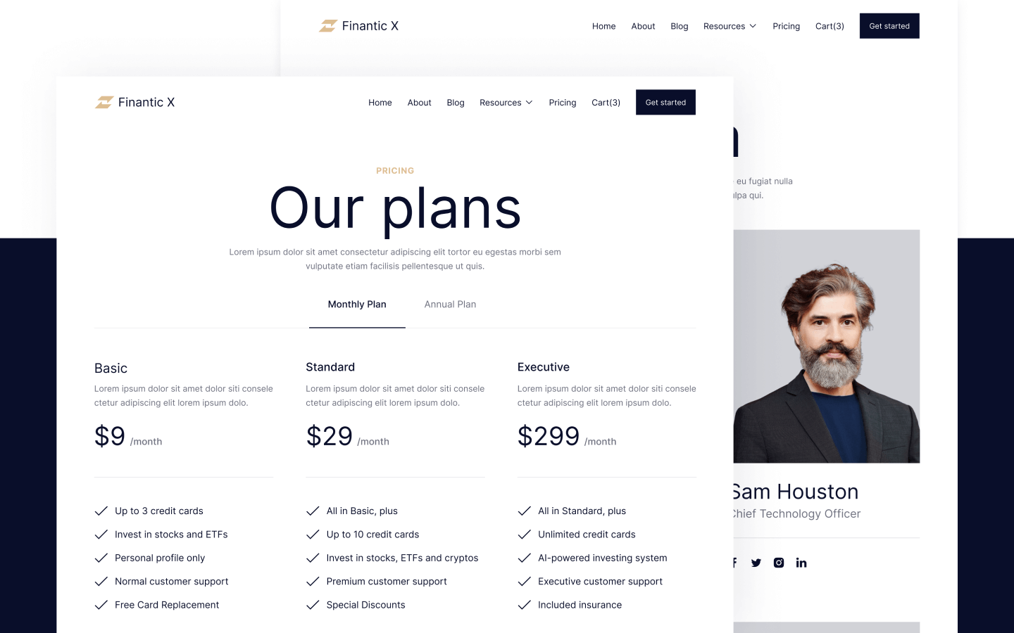 Finantic X Webflow Template