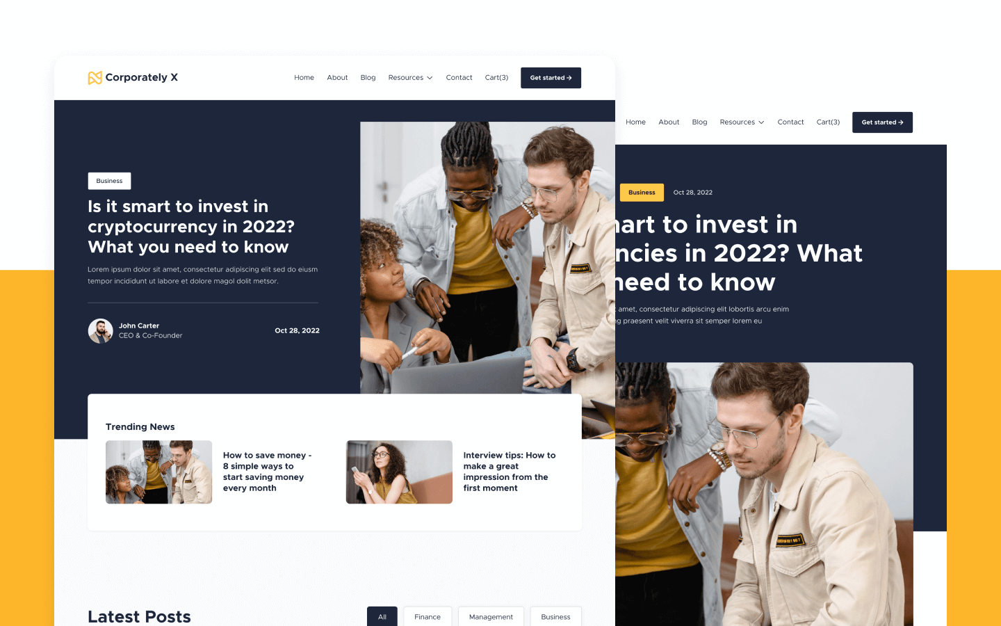 Corporately X Webflow Template