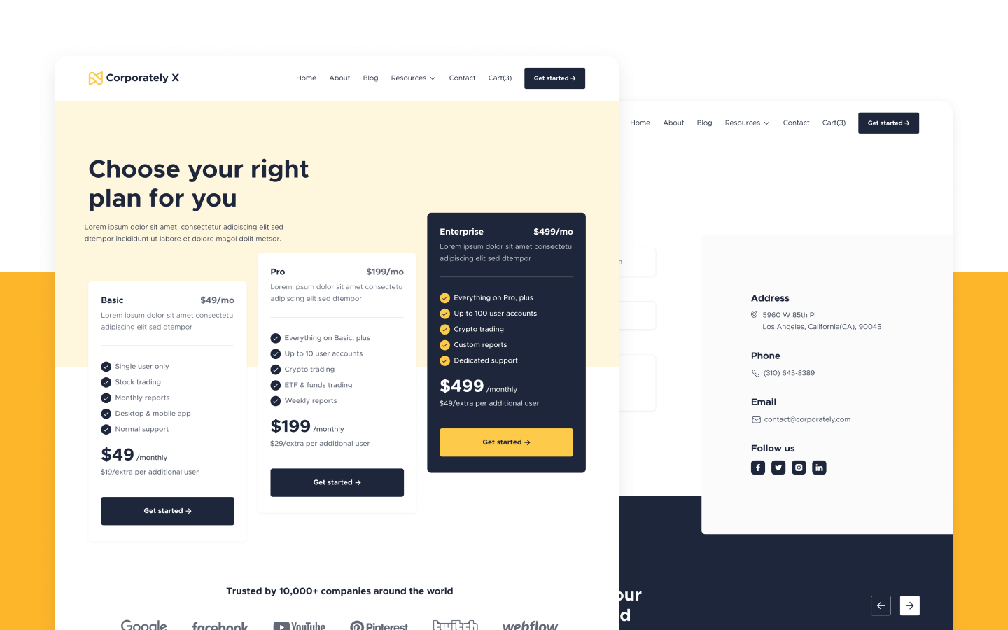 Corporately X Webflow Template