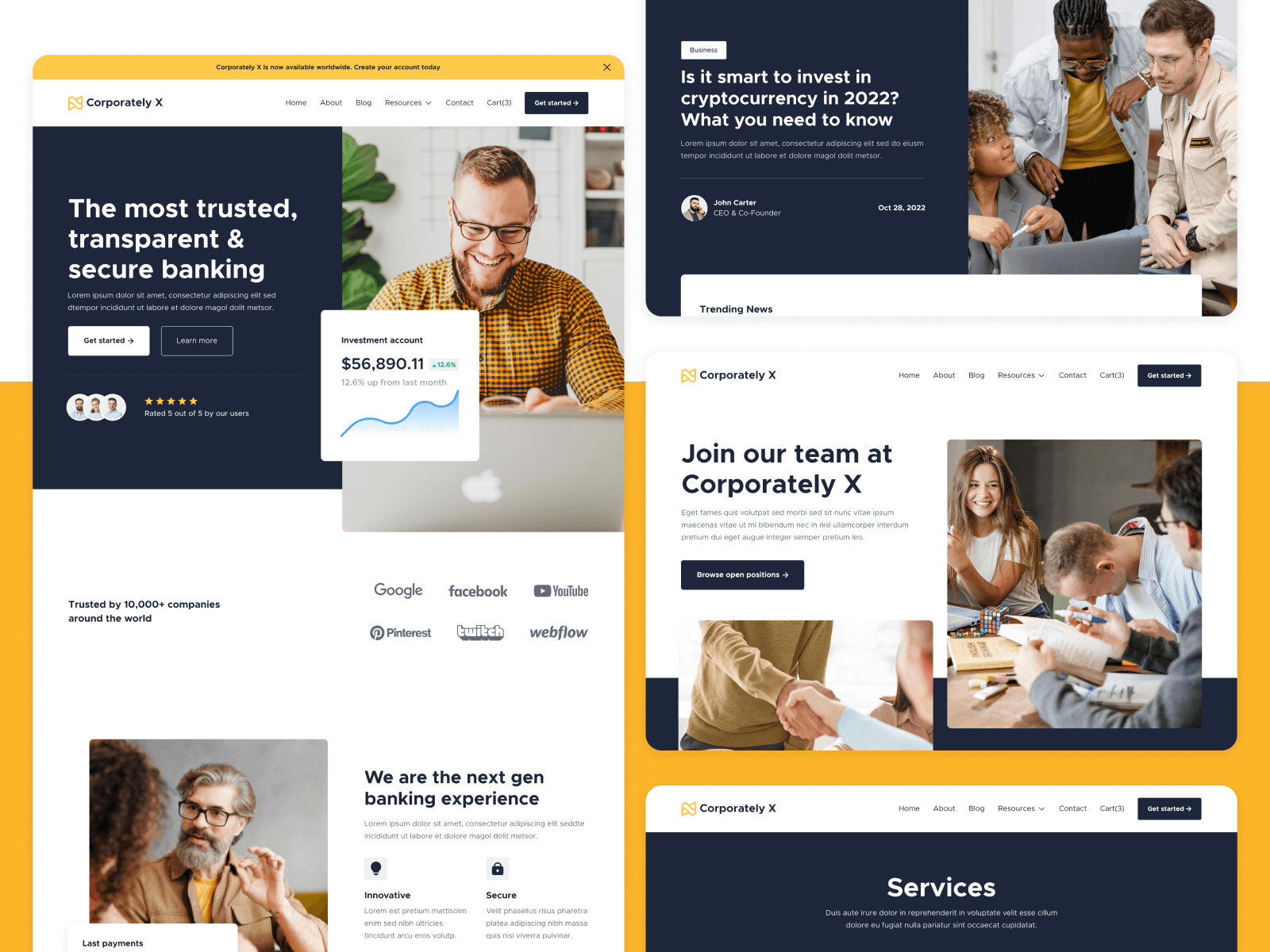 Corporate Tech Startup Webflow Template