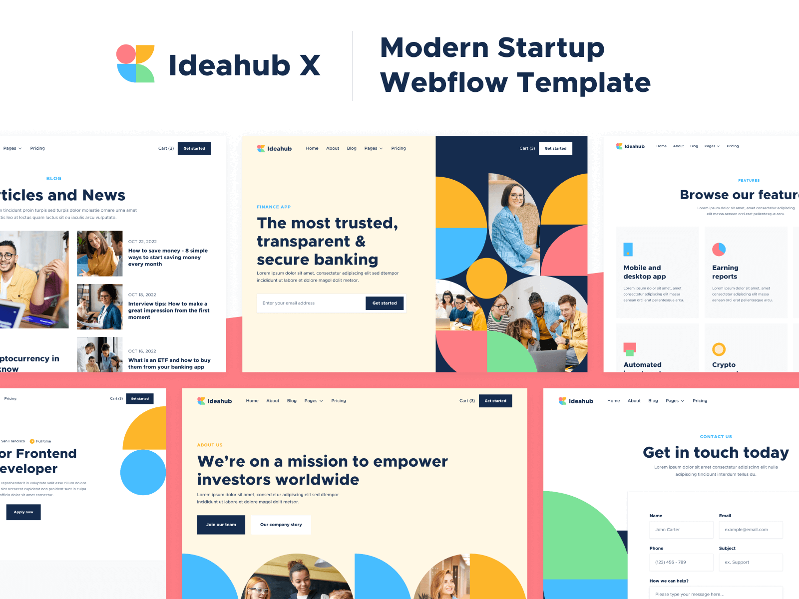 Modern Startup Webflow Template