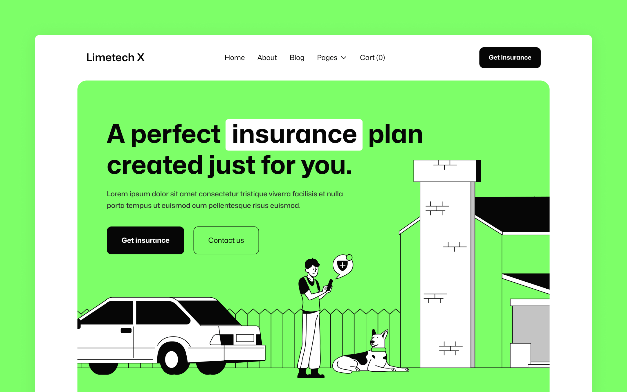 Limetech X - Modern Insurance Webflow Template