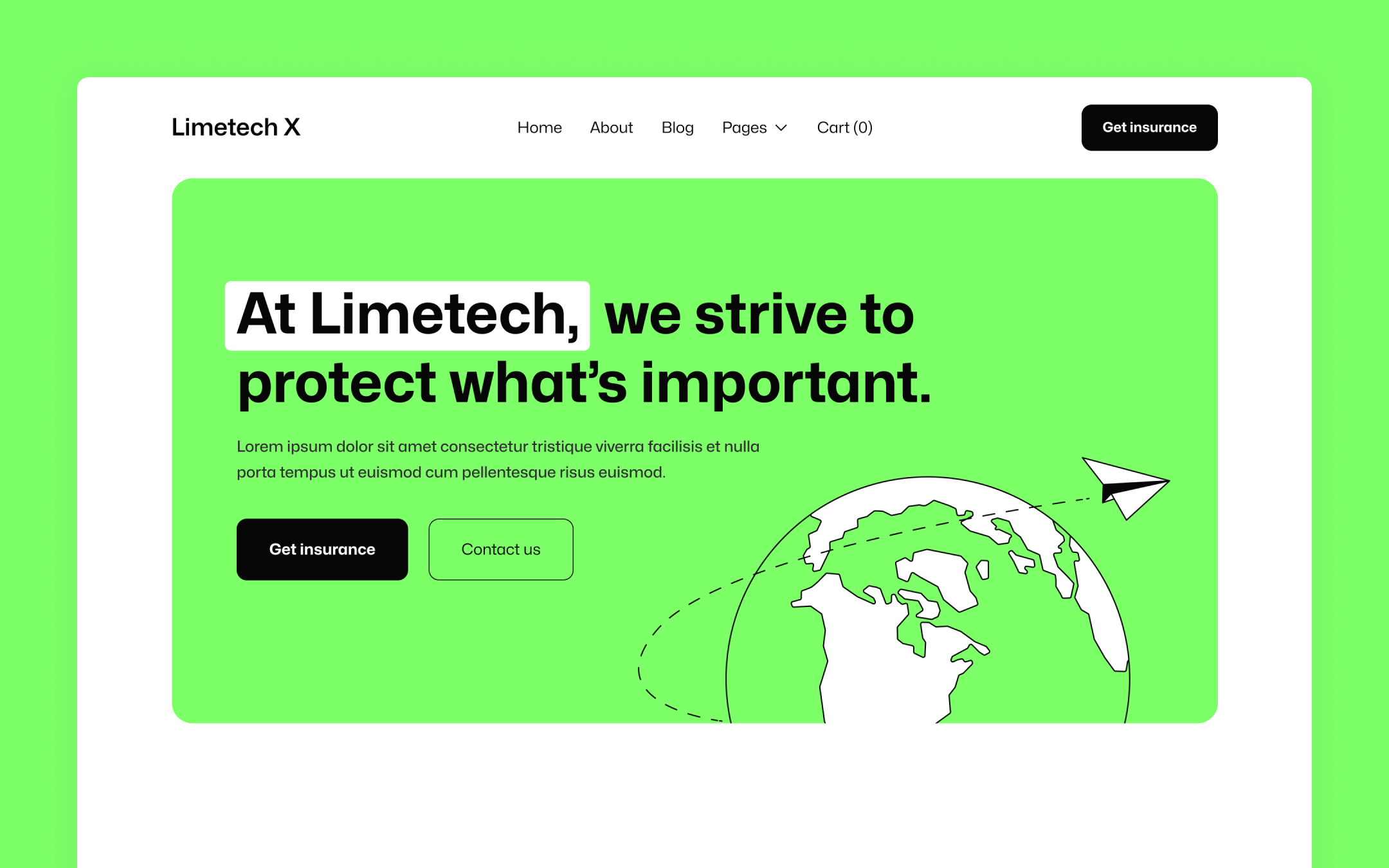 Limetech X - Modern Insurance Webflow Template