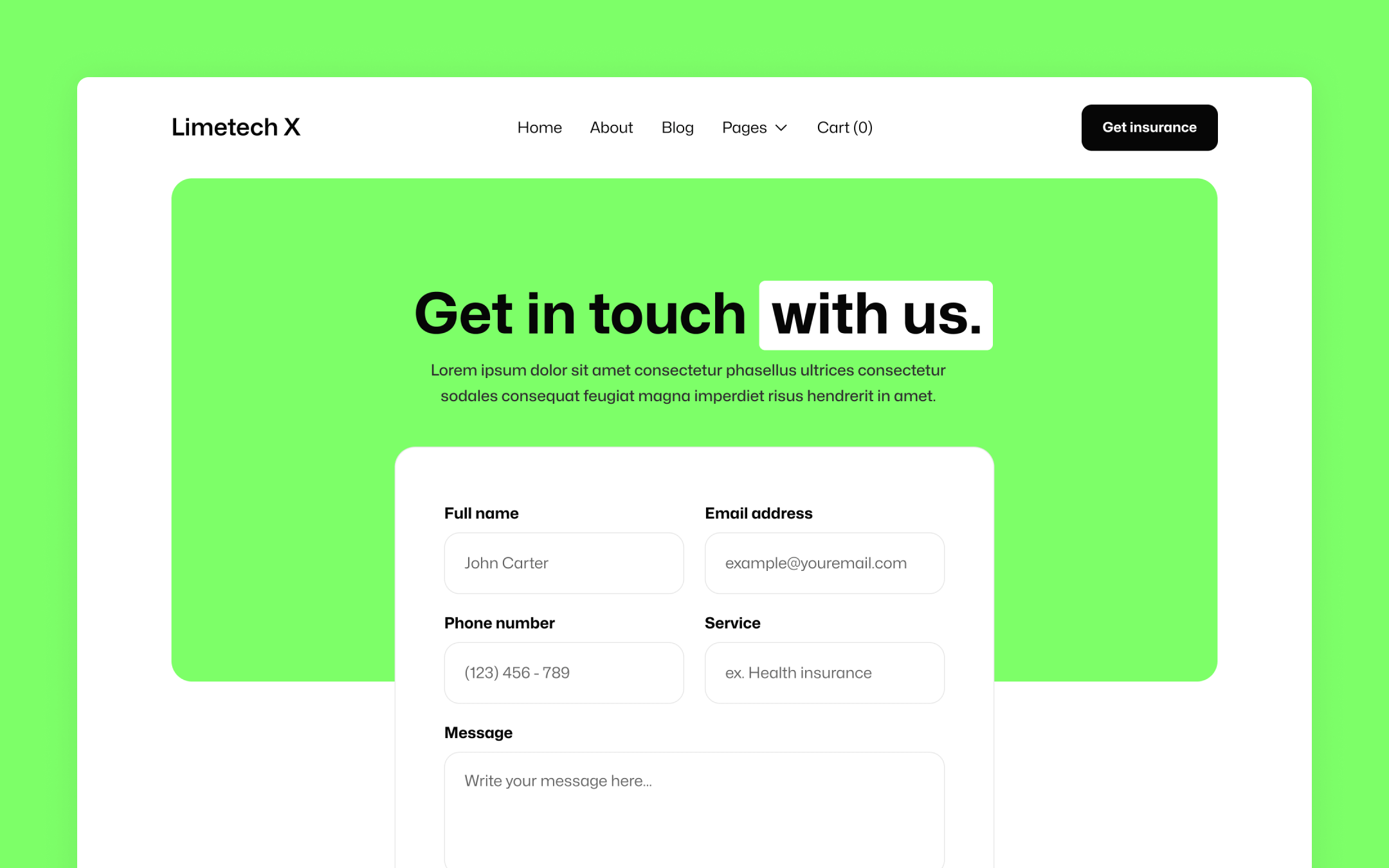Limetech X - Modern Insurance Webflow Template