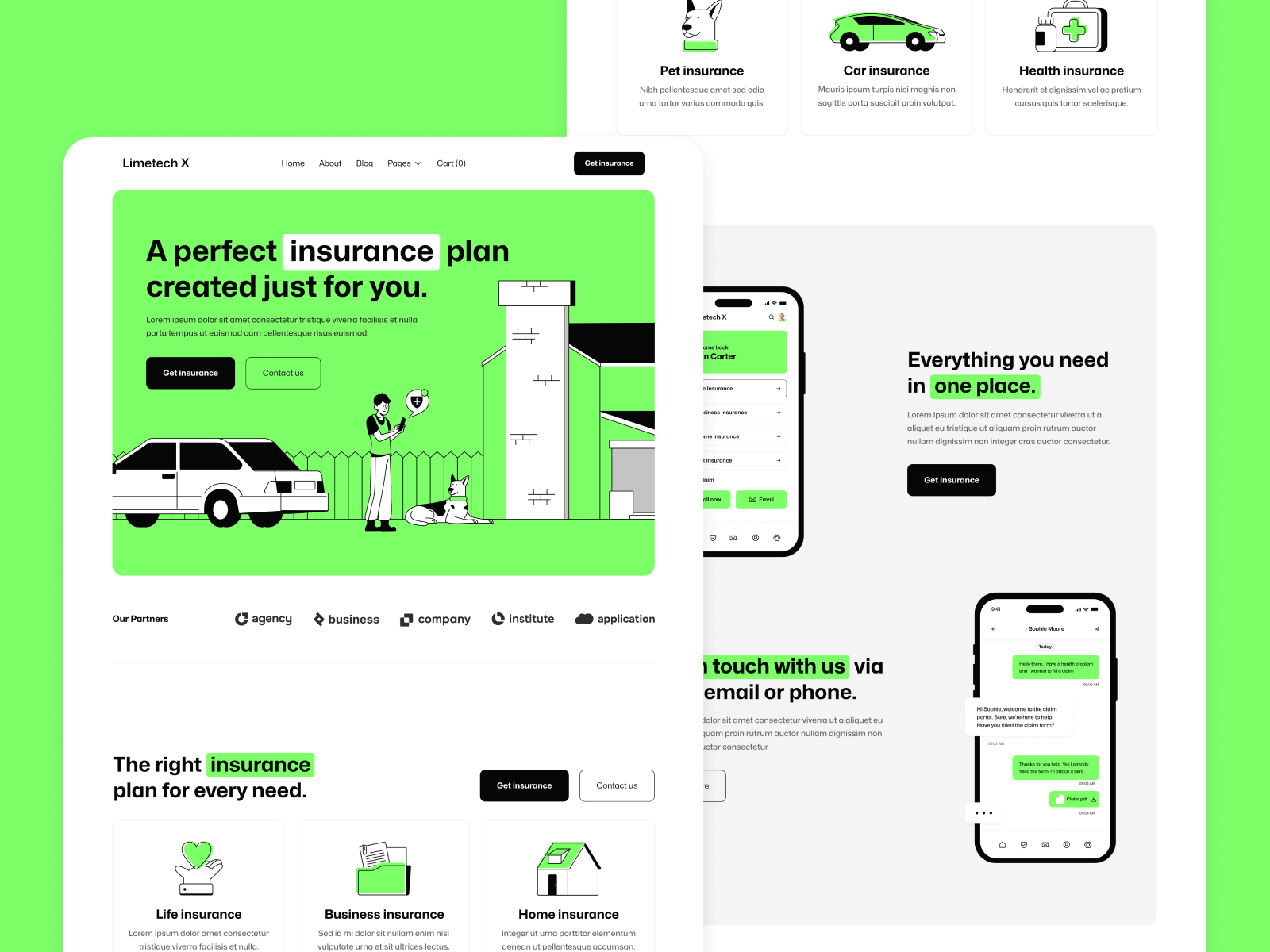 Modern Insurance Webflow Template