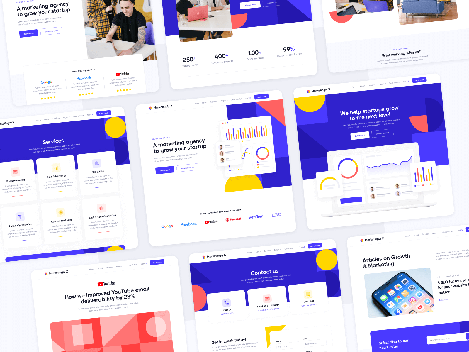 Marketing Agency Webflow Template and UI Kit