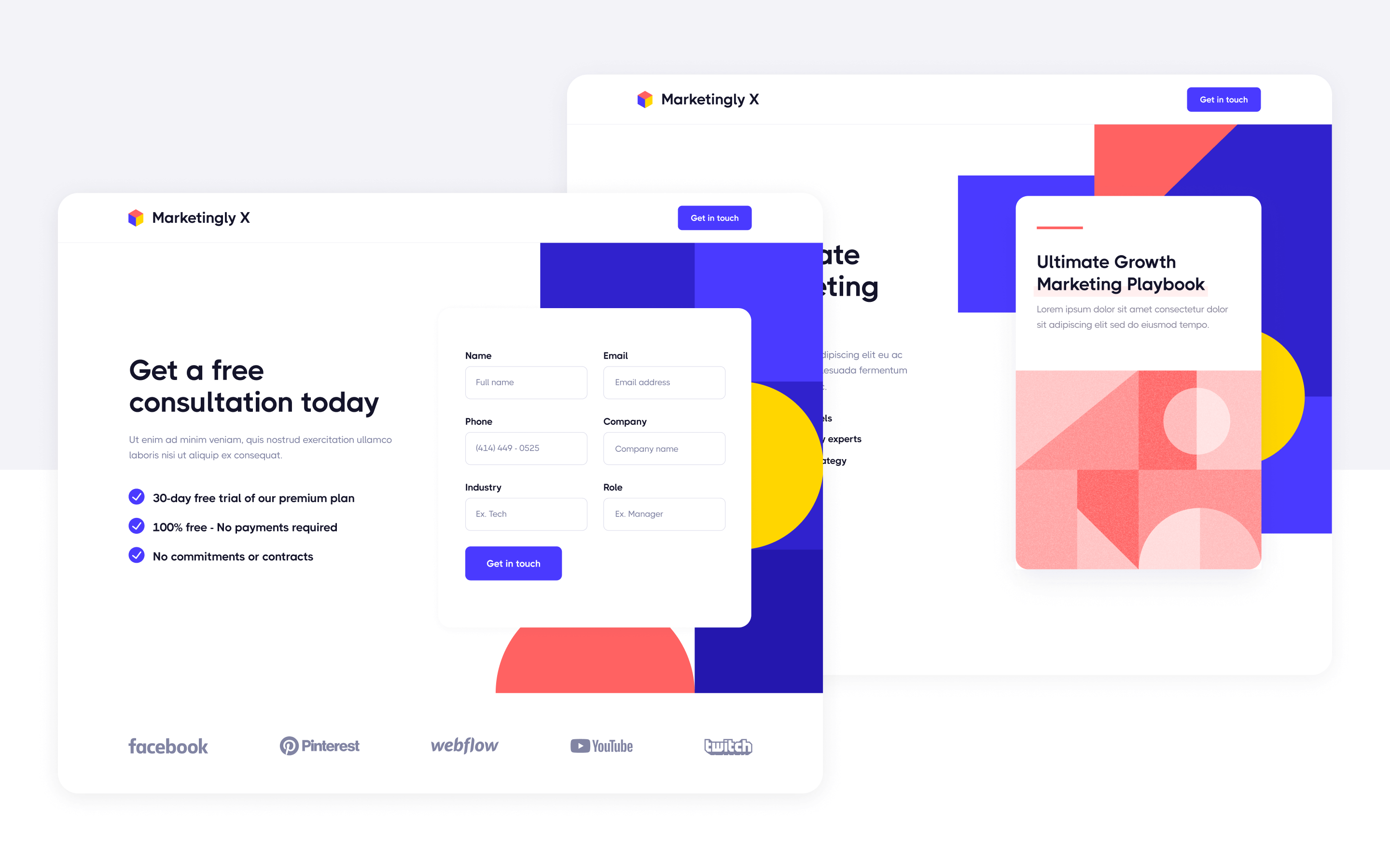 Marketingly X Webflow Template
