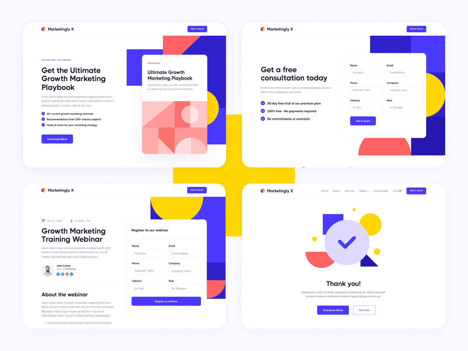 Marketing Landing Pages Webflow Template