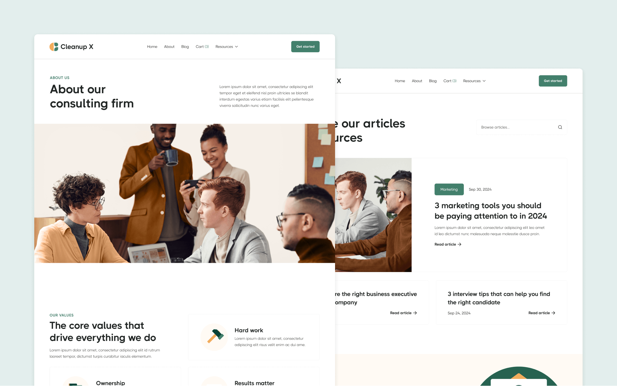 Cleanup X Webflow Template