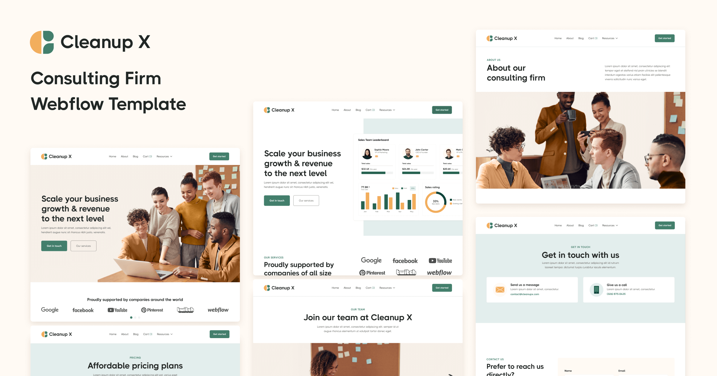Clean Startup Webflow Template