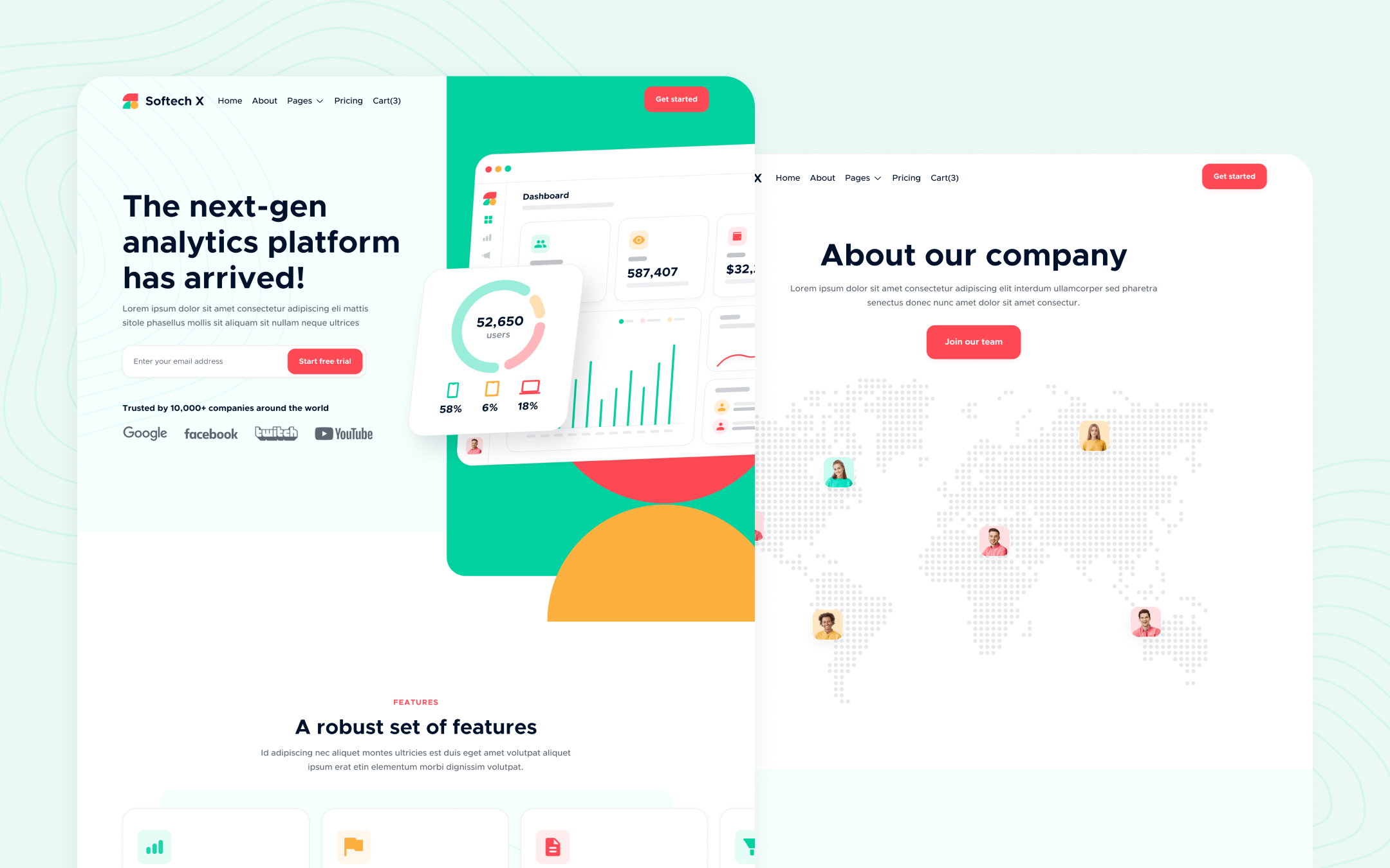 Softech X Webflow Template