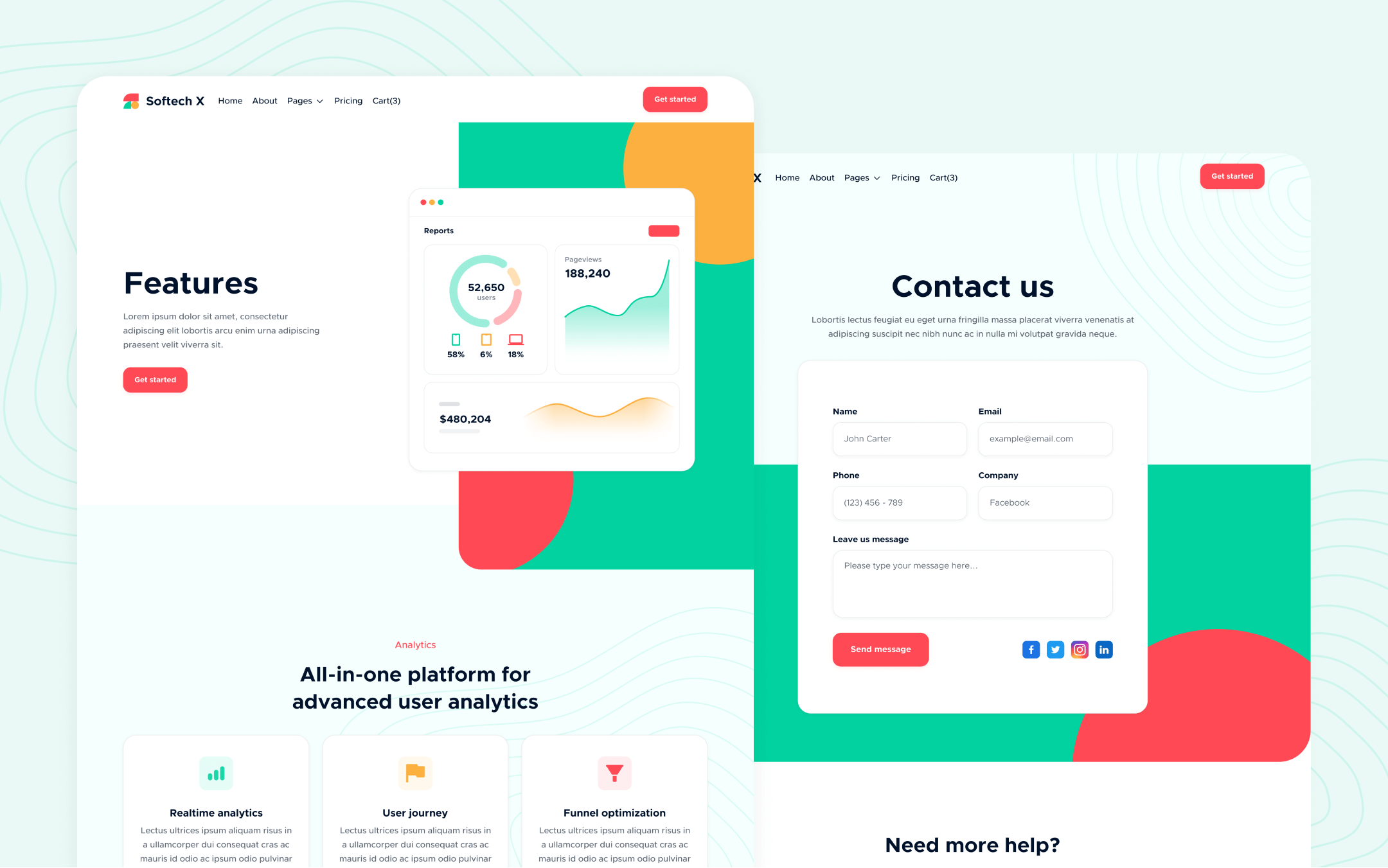 Softech X Webflow Template