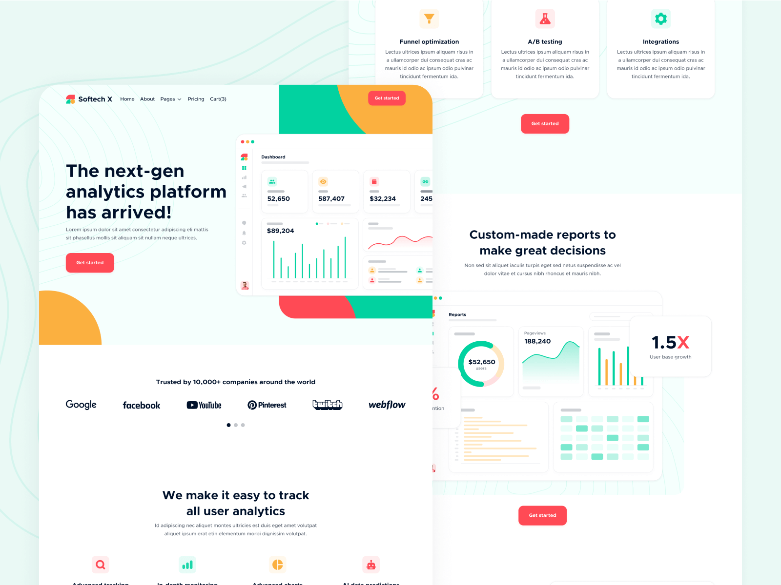 B2C SaaS Webflow Template
