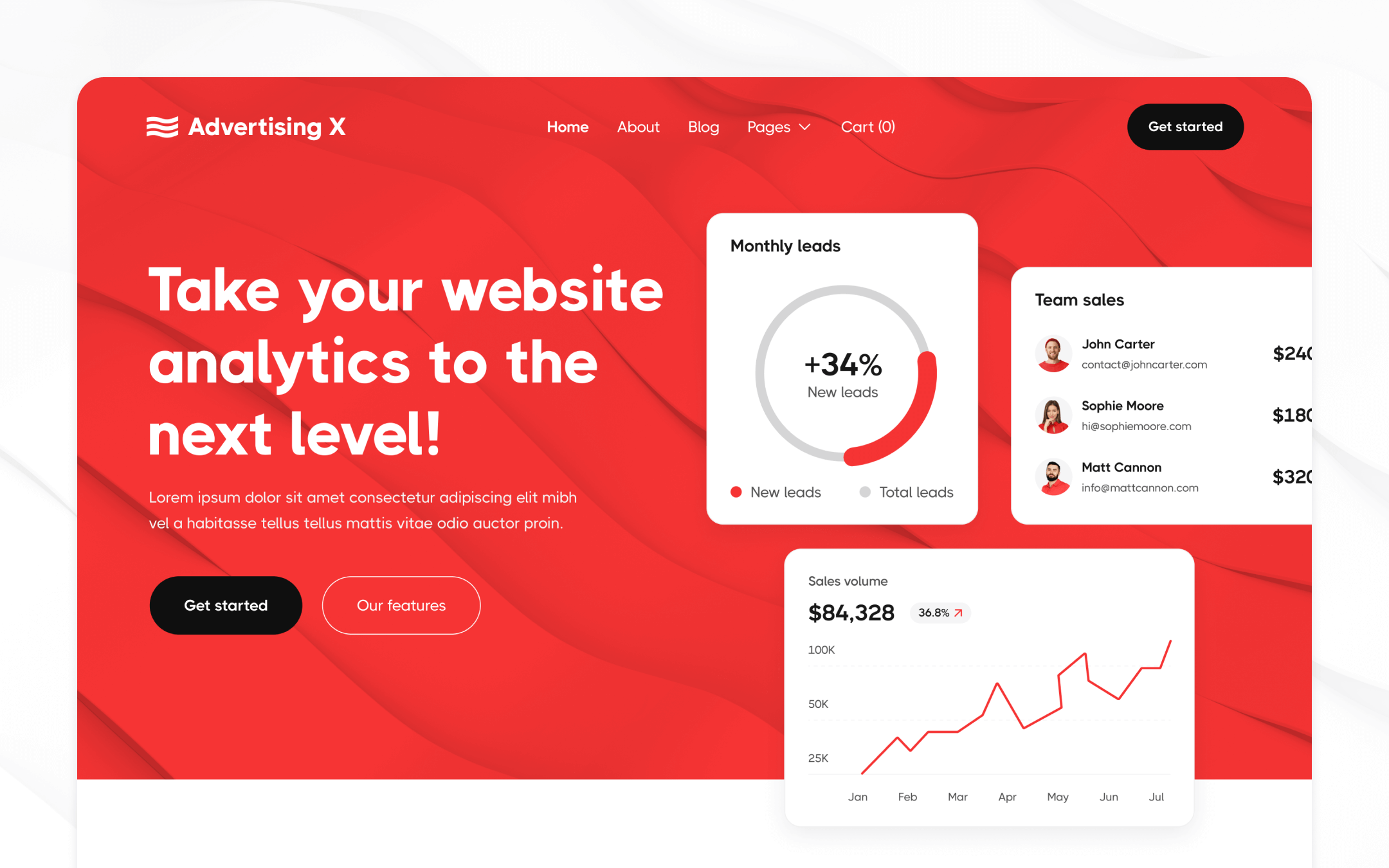 Modern SaaS Startup Webflow Template